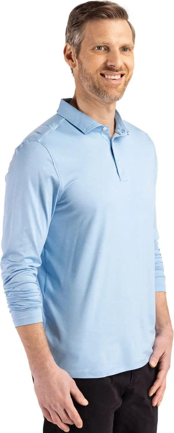 Cutter & Buck Mck01335 Coastline Epic Comfort Recycled Mens Long Sleeve Polo - Atlas