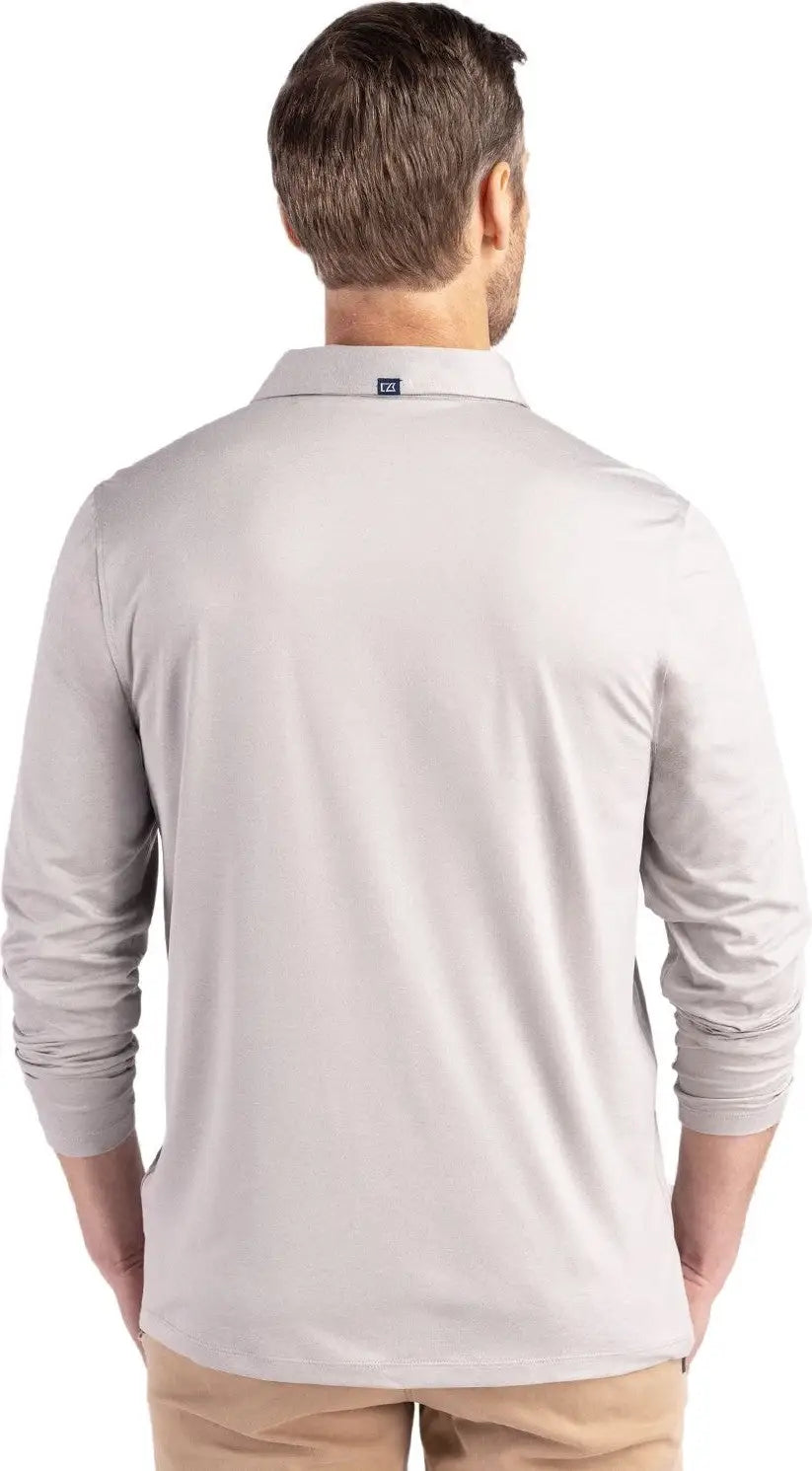 Cutter & Buck Mck01335 Coastline Epic Comfort Recycled Mens Long Sleeve Polo - Concrete