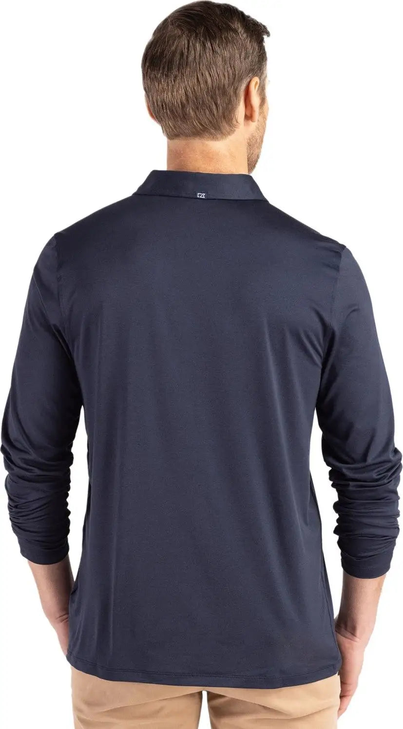 Cutter & Buck Mck01335 Coastline Epic Comfort Recycled Mens Long Sleeve Polo - Navy Blue