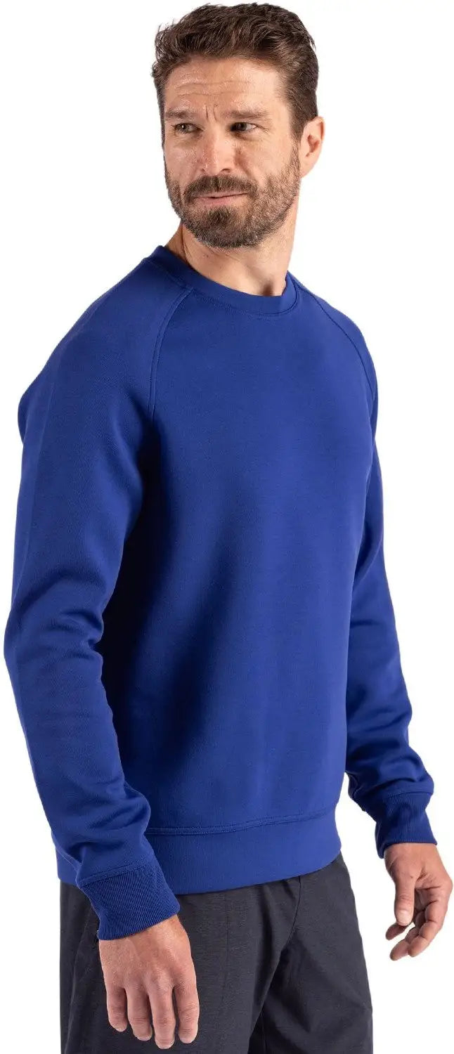 Cutter & Buck Mck01340 Roam Epic Versatility Recycled Crew Neck Mens Pullover - Tour Blue