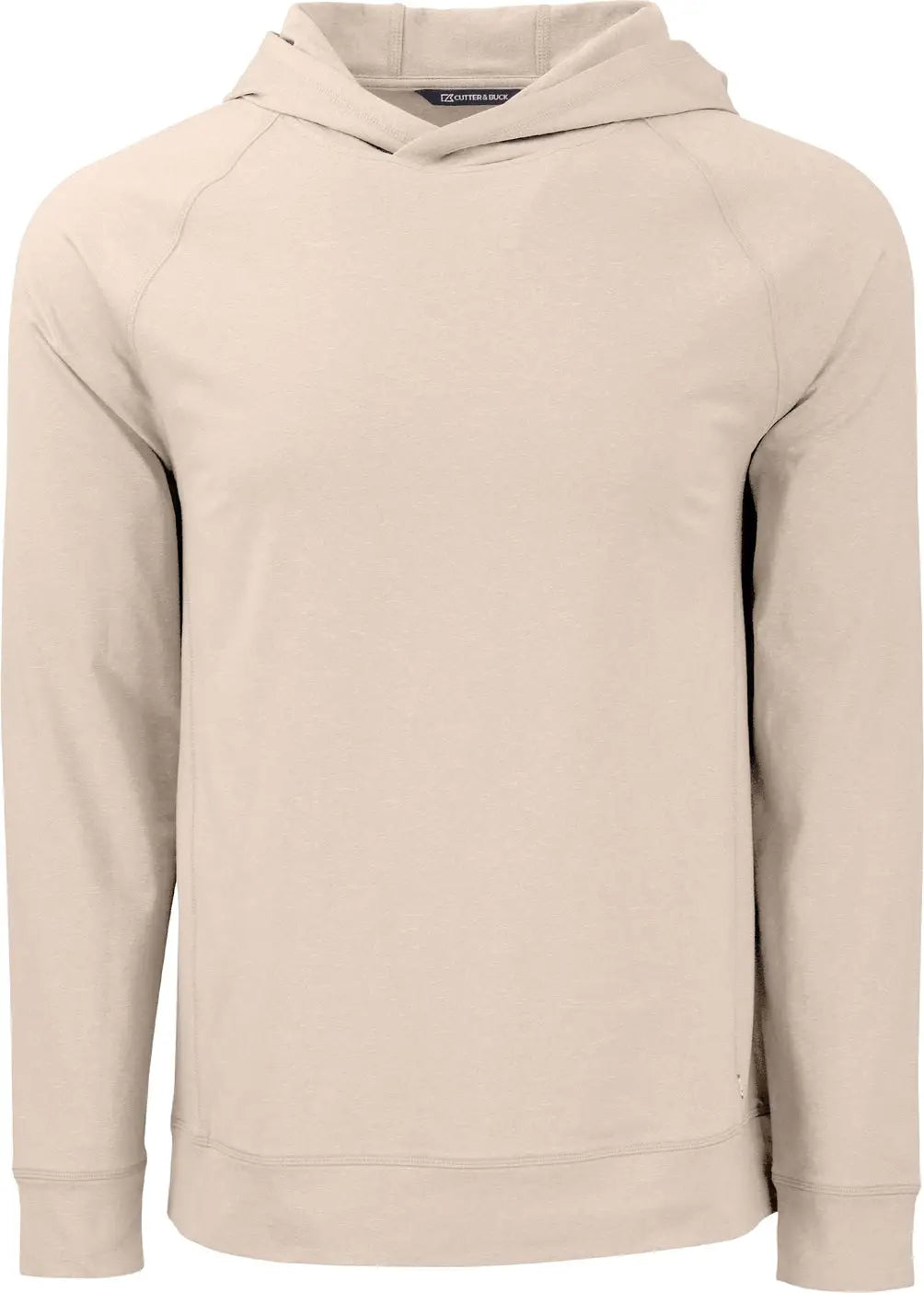 Cutter & Buck Mck01341 Adapt Knit Recycled Mens Heathered Hooded Pullover - Wheat Heather