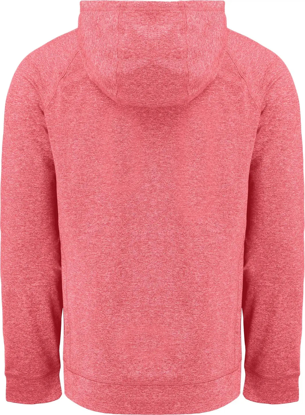 Cutter & Buck Mck01341 Adapt Knit Recycled Mens Heathered Hooded Pullover - Cardinal Red Heather