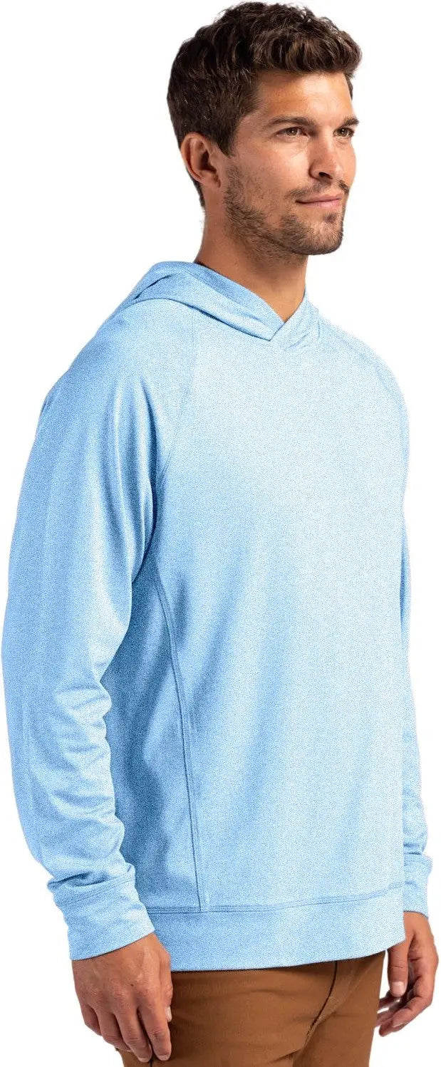 Cutter & Buck Mck01341 Adapt Knit Recycled Mens Heathered Hooded Pullover - Atlas Heather