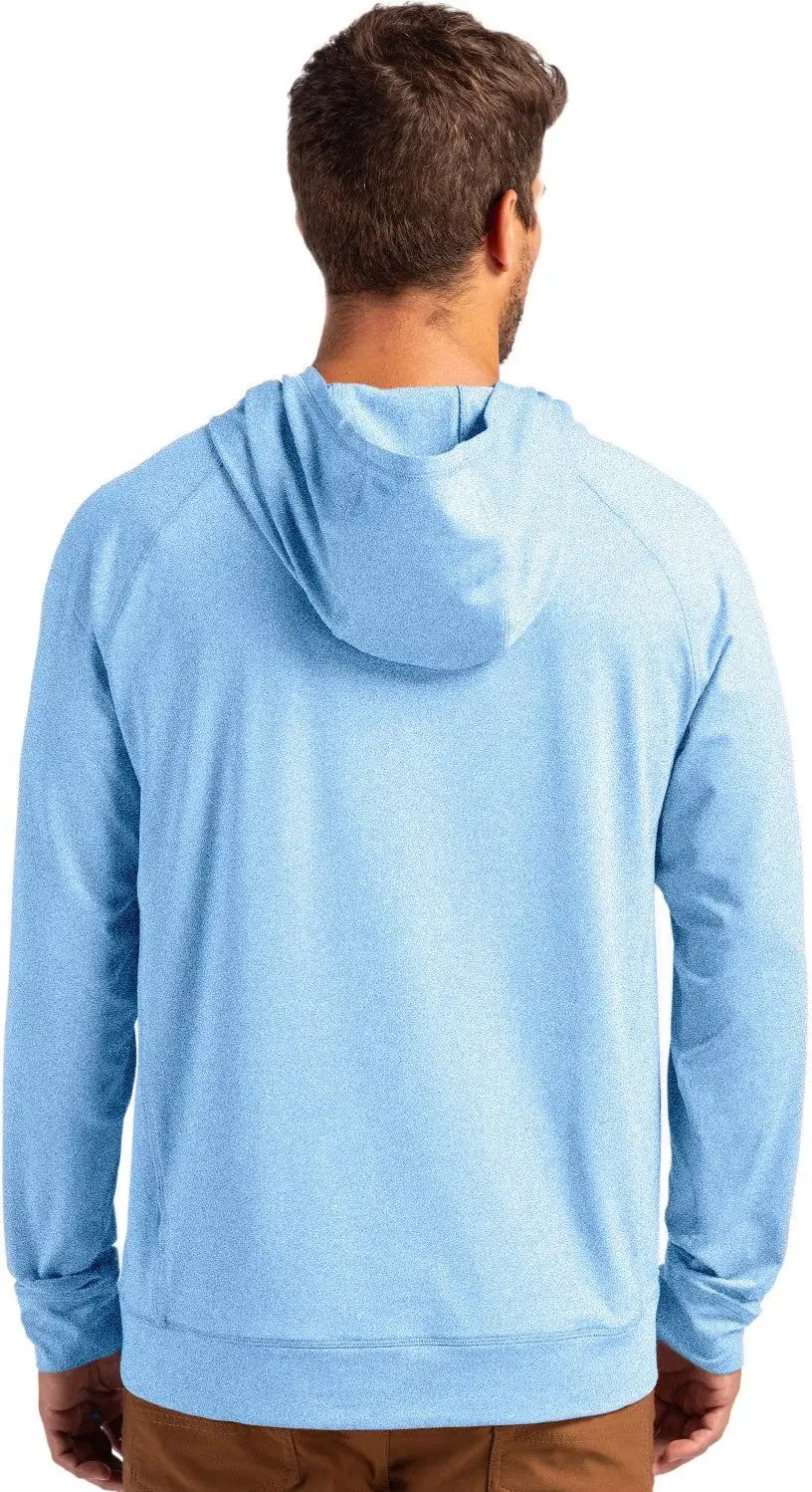 Cutter & Buck Mck01341 Adapt Knit Recycled Mens Heathered Hooded Pullover - Atlas Heather
