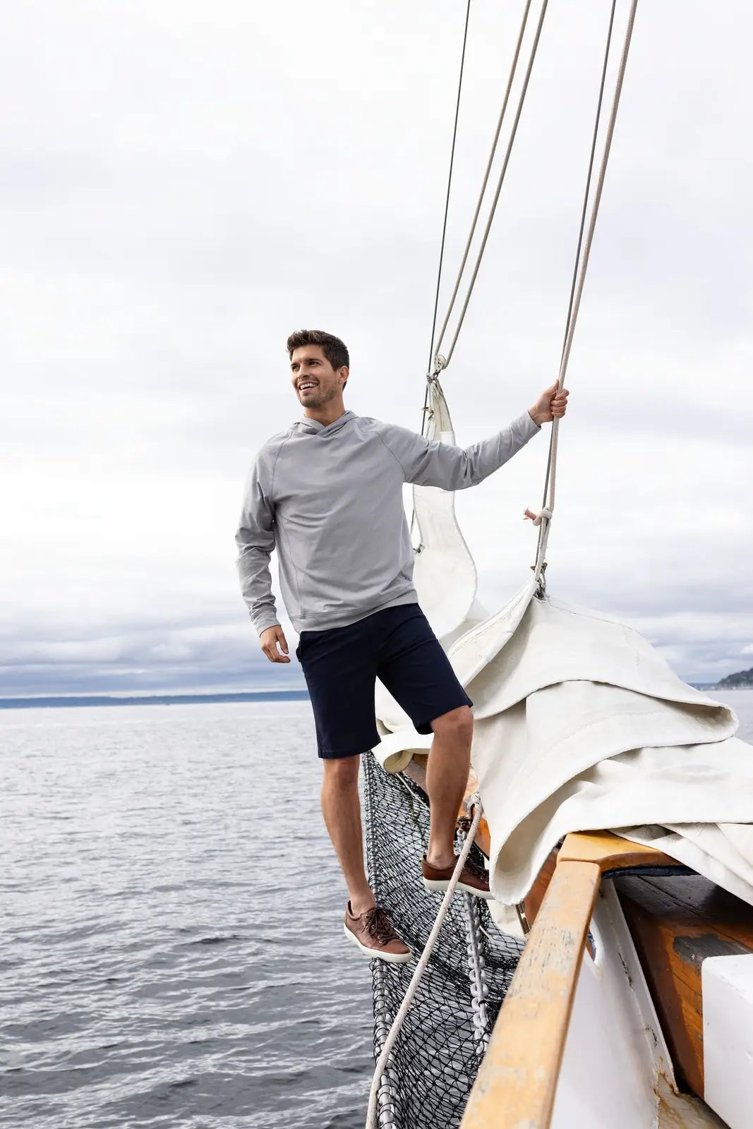 Cutter & Buck Mck01341 Adapt Knit Recycled Mens Heathered Hooded Pullover - Polished Heather