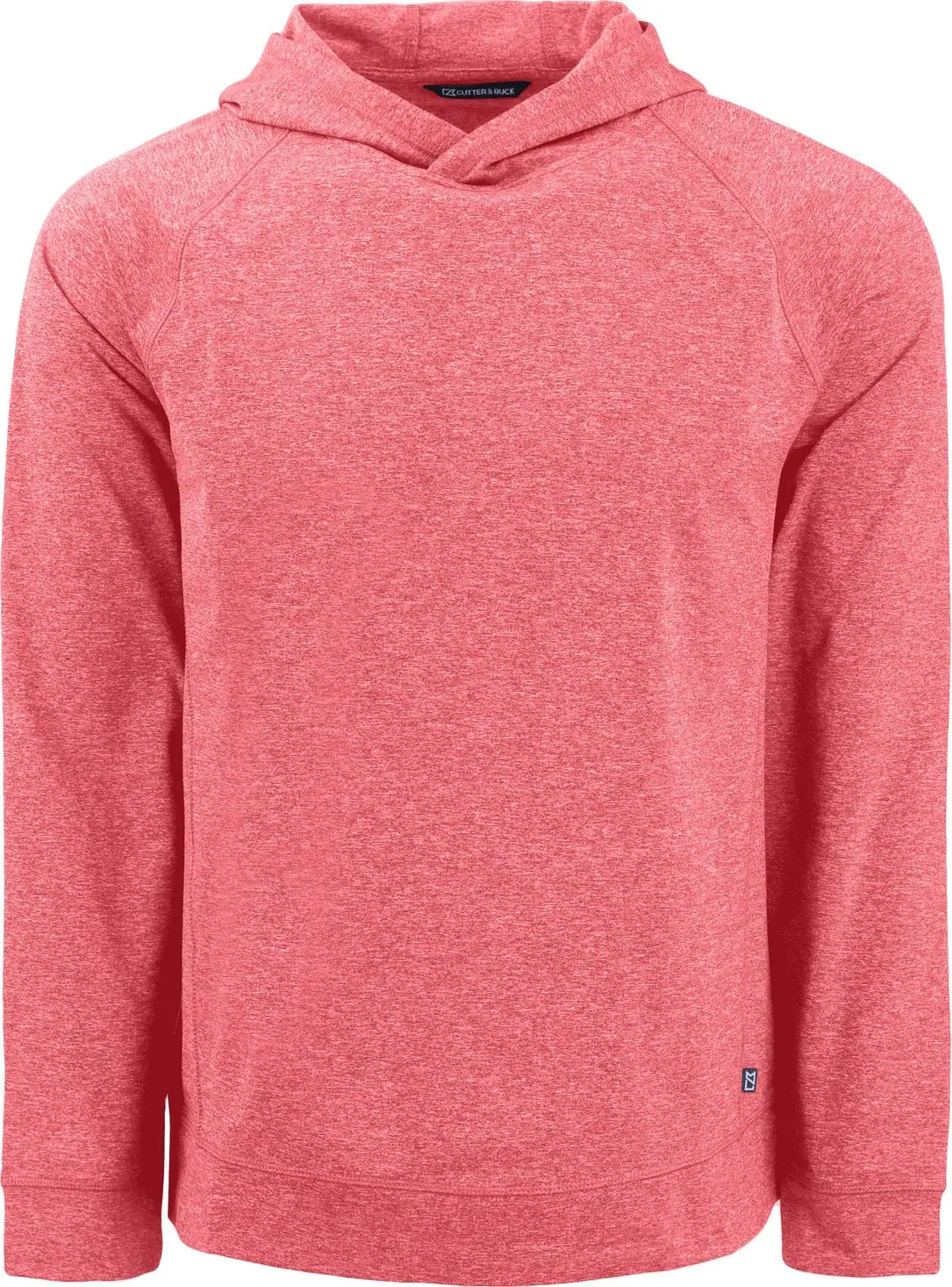 Cutter & Buck Mck01341 Adapt Knit Recycled Mens Heathered Hooded Pullover - Cardinal Red Heather