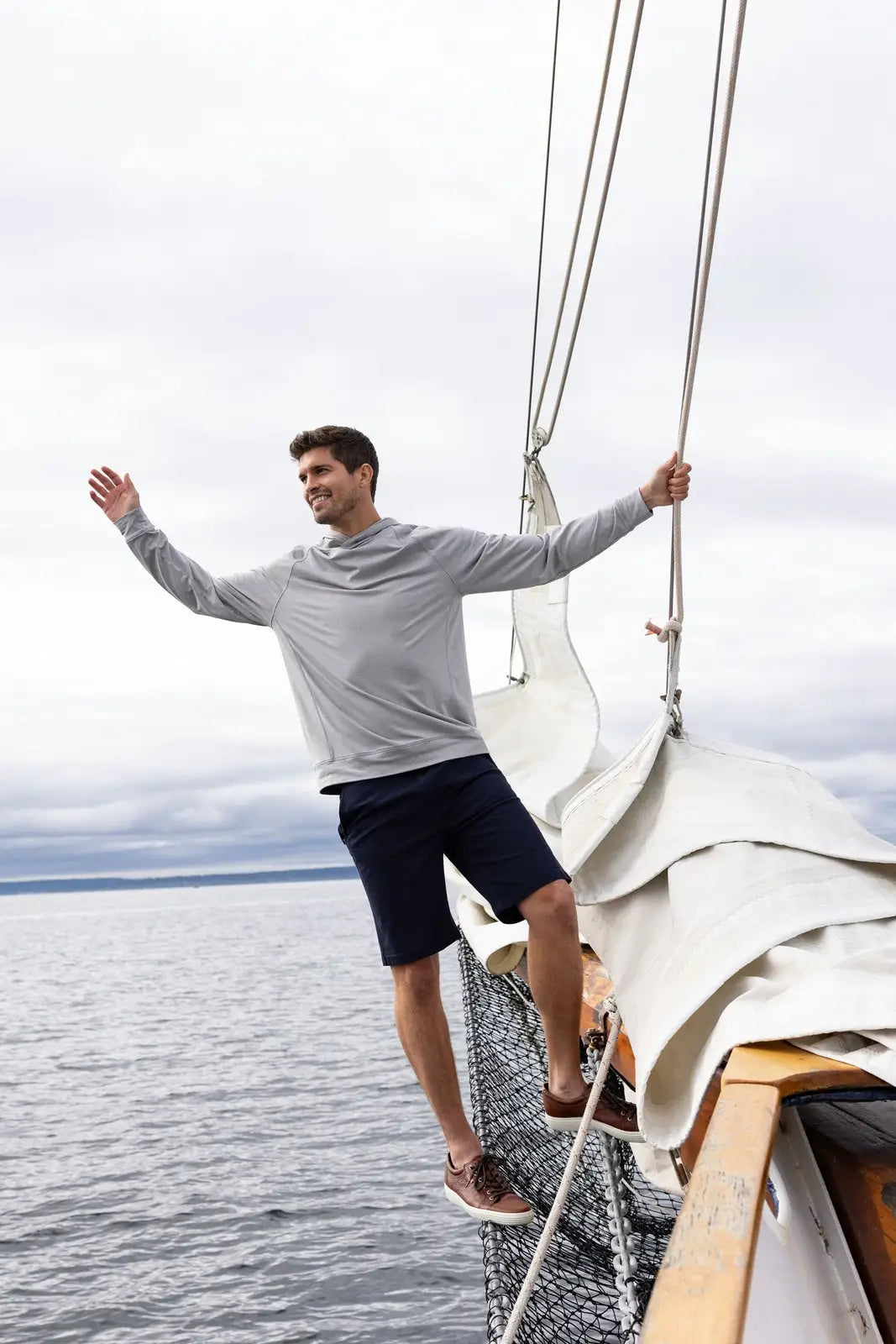 Cutter & Buck Mck01341 Adapt Knit Recycled Mens Heathered Hooded Pullover - Polished Heather