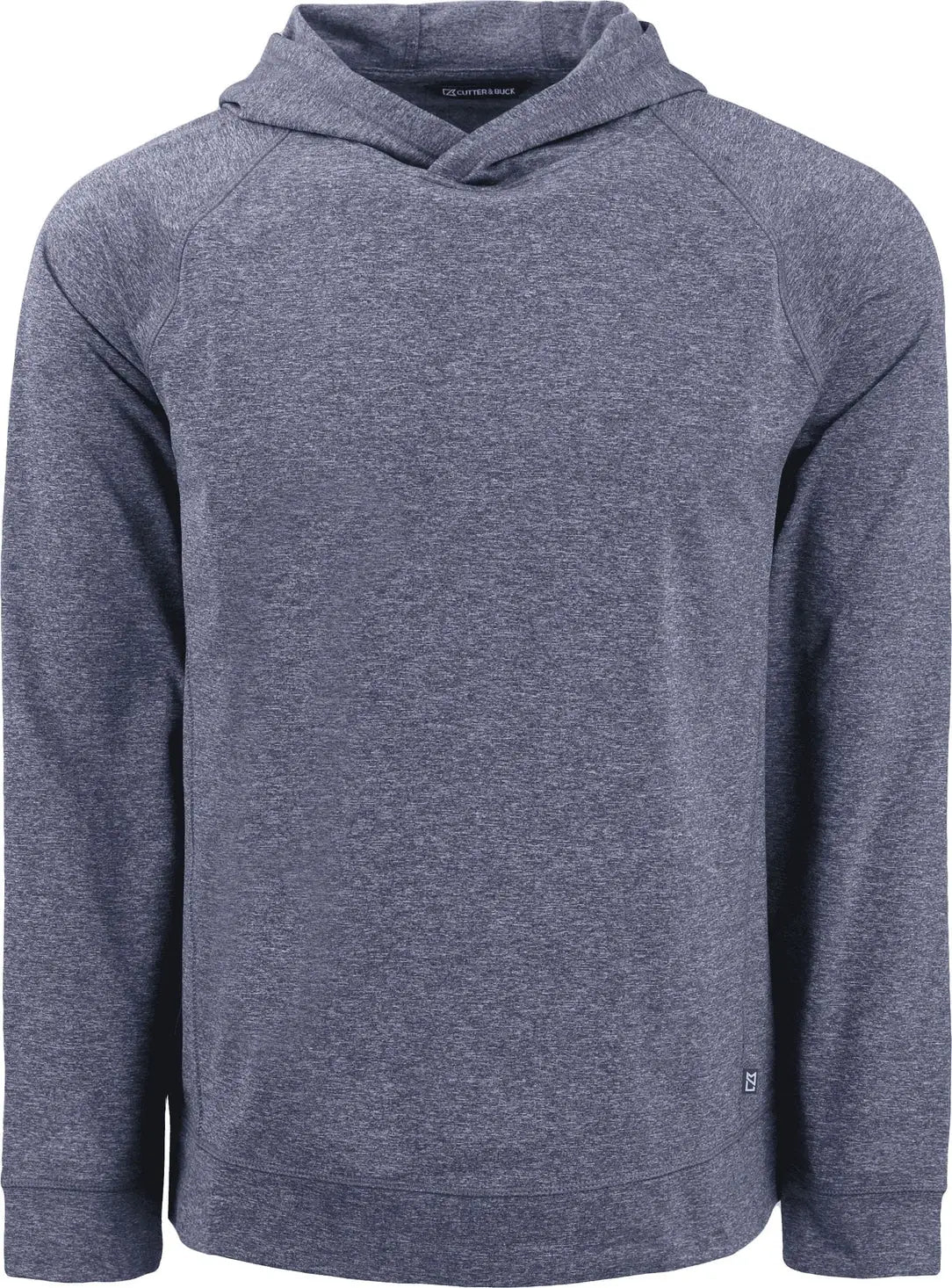 Cutter & Buck Mck01341 Adapt Knit Recycled Mens Heathered Hooded Pullover - Navy Blue Heather