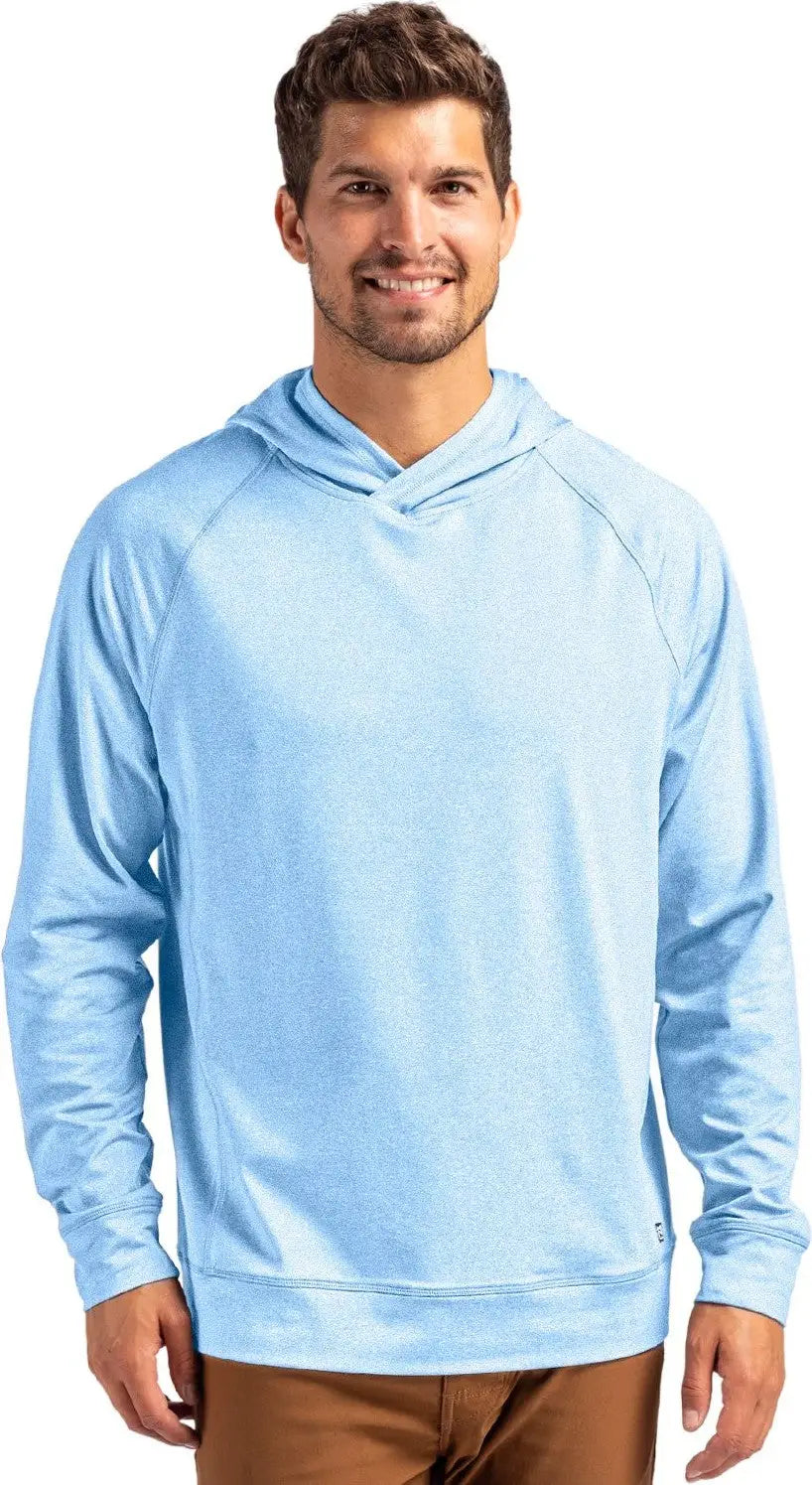Cutter & Buck Mck01341 Adapt Knit Recycled Mens Heathered Hooded Pullover - Atlas Heather - Adult s