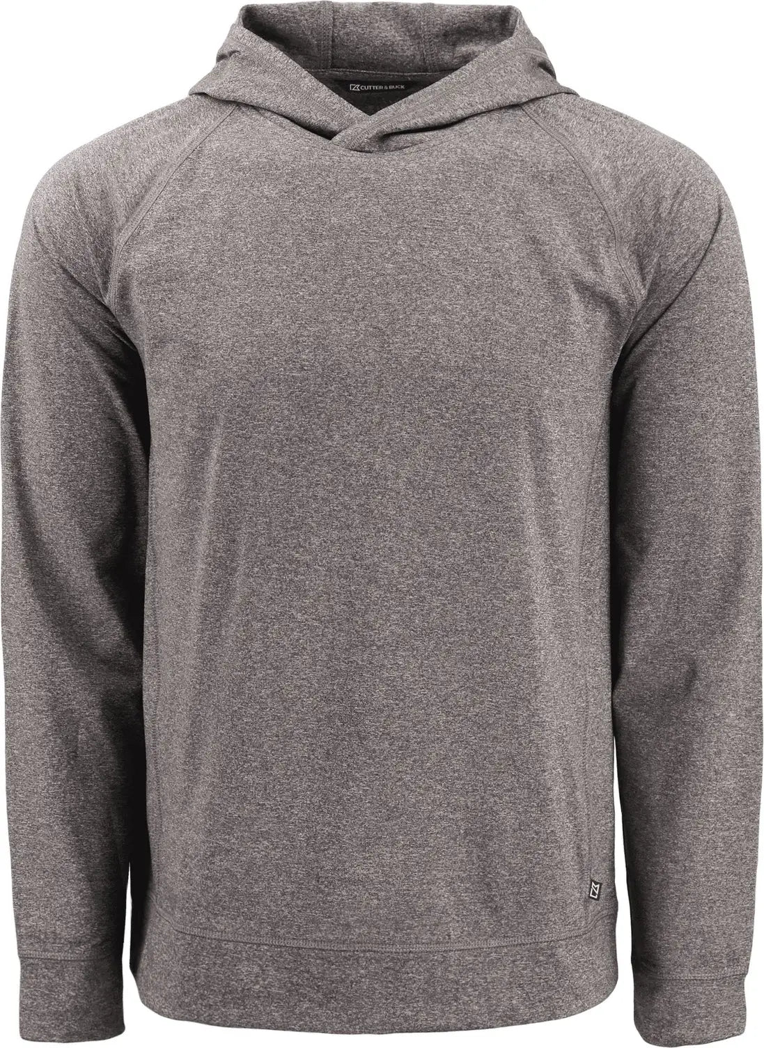 Cutter & Buck Mck01341 Adapt Knit Recycled Mens Heathered Hooded Pullover - Black Heather