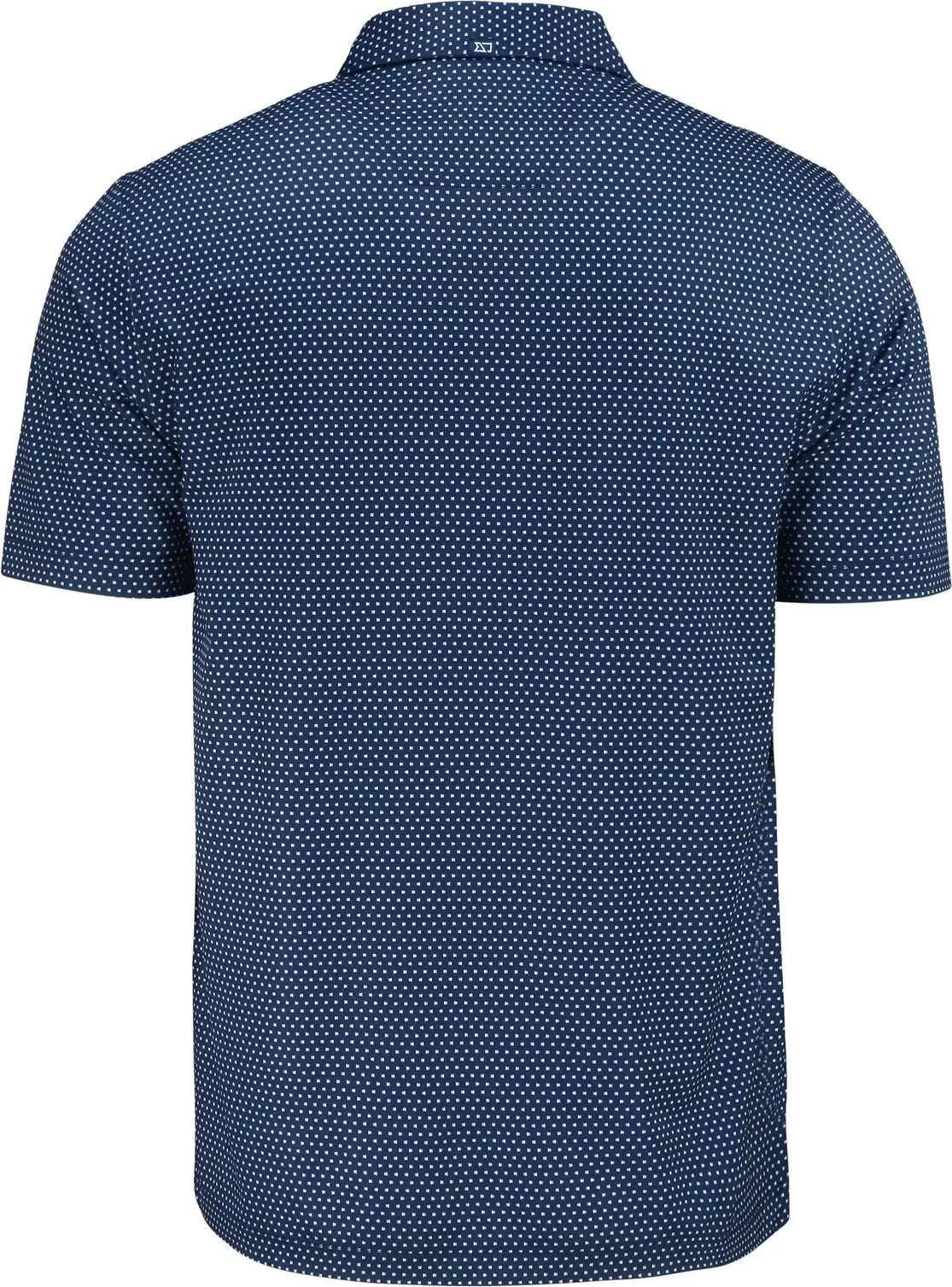 Cutter & Buck Mck01342 Pike Eco Shadow Check Print Recycled Mens Polo - Navy Blue