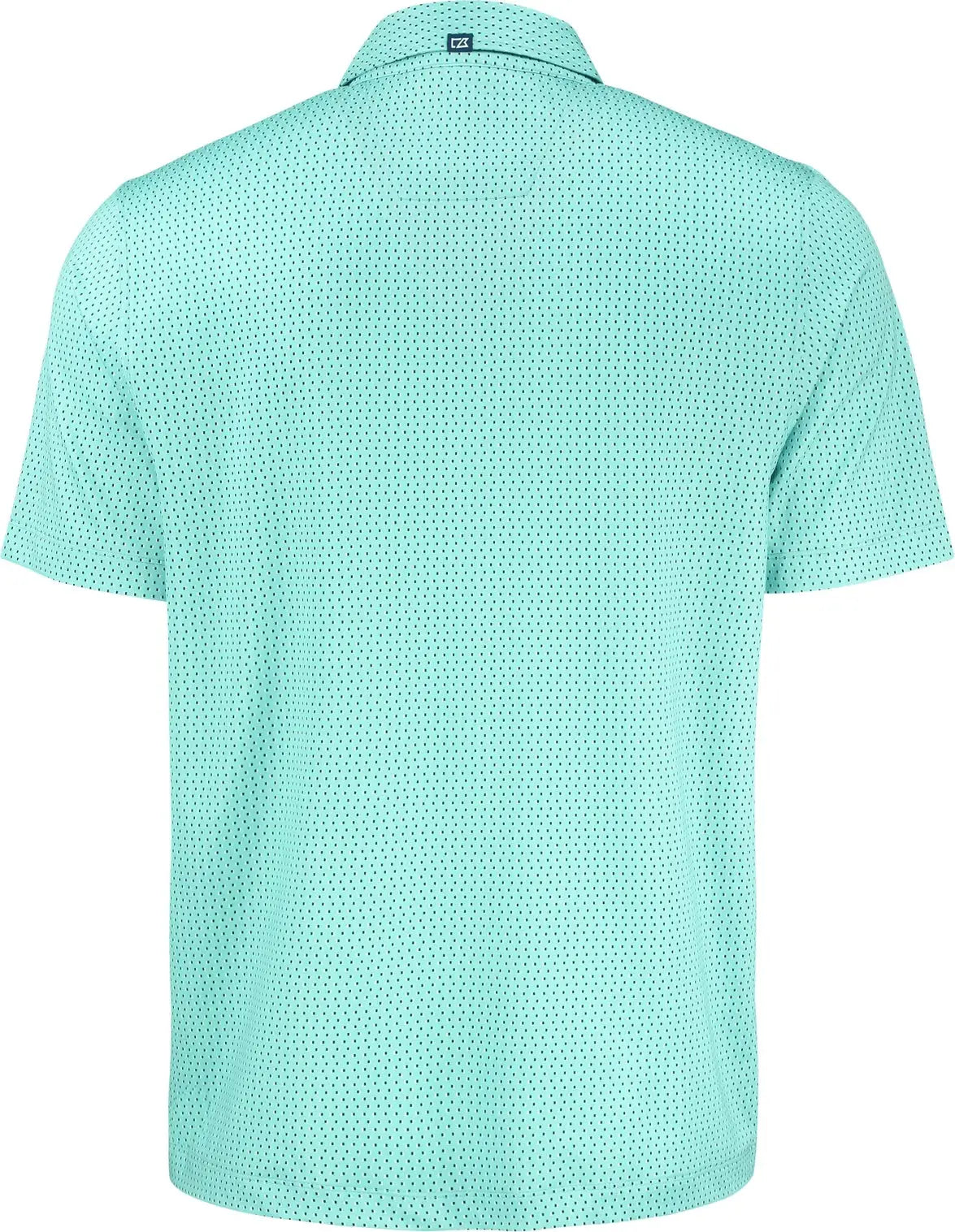 Cutter & Buck Mck01342 Pike Eco Shadow Check Print Recycled Mens Polo - Fresh Mint
