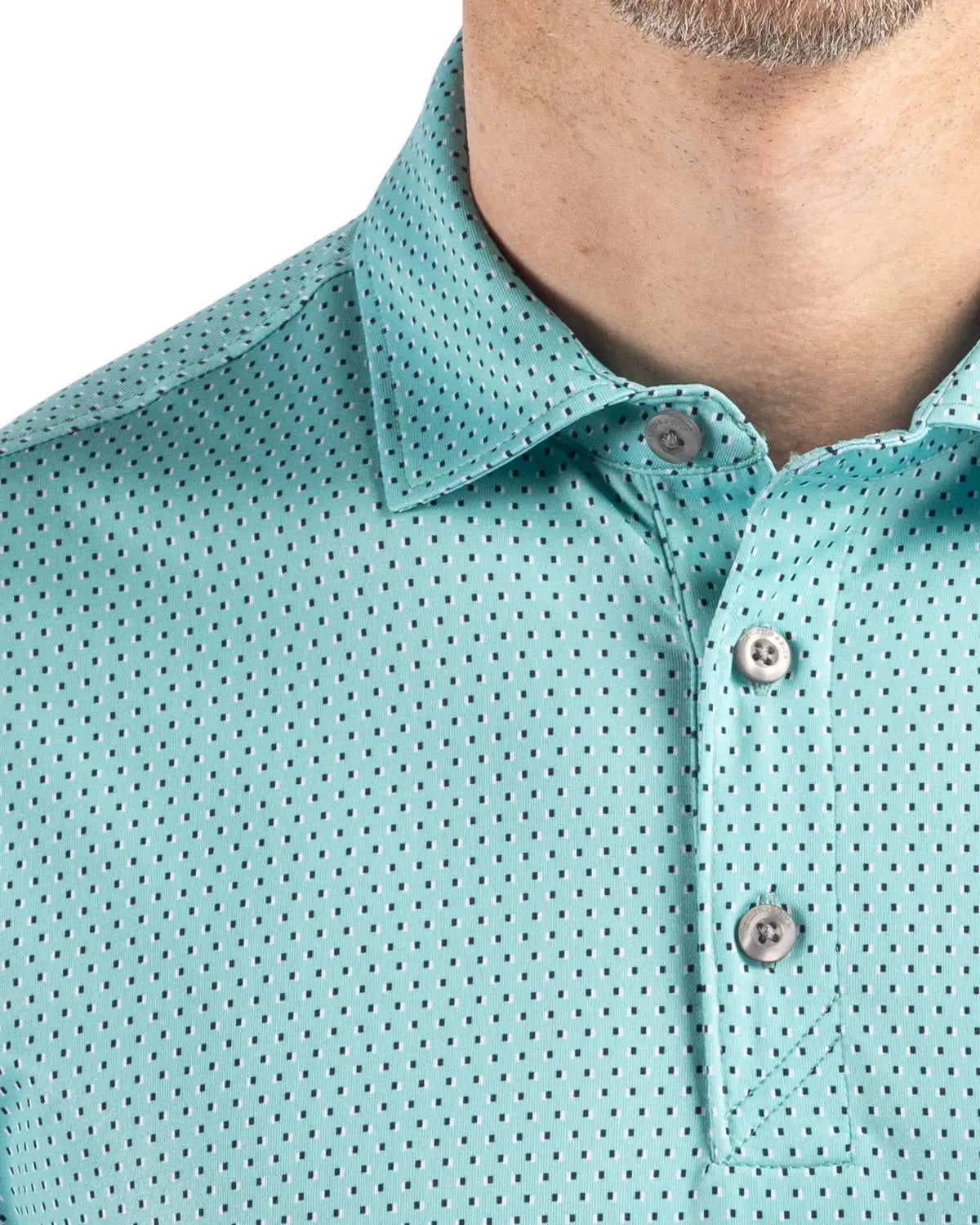 Cutter & Buck Mck01342 Pike Eco Shadow Check Print Recycled Mens Polo - Fresh Mint