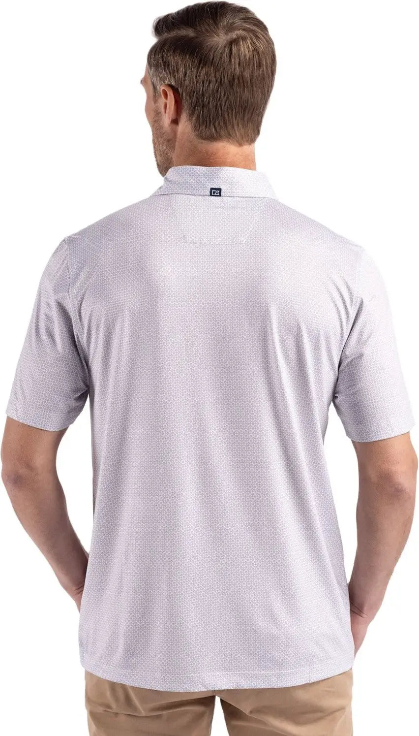 Cutter & Buck Mck01343 Pike Eco Diamond Dot Print Recycled Mens Polo - Polished
