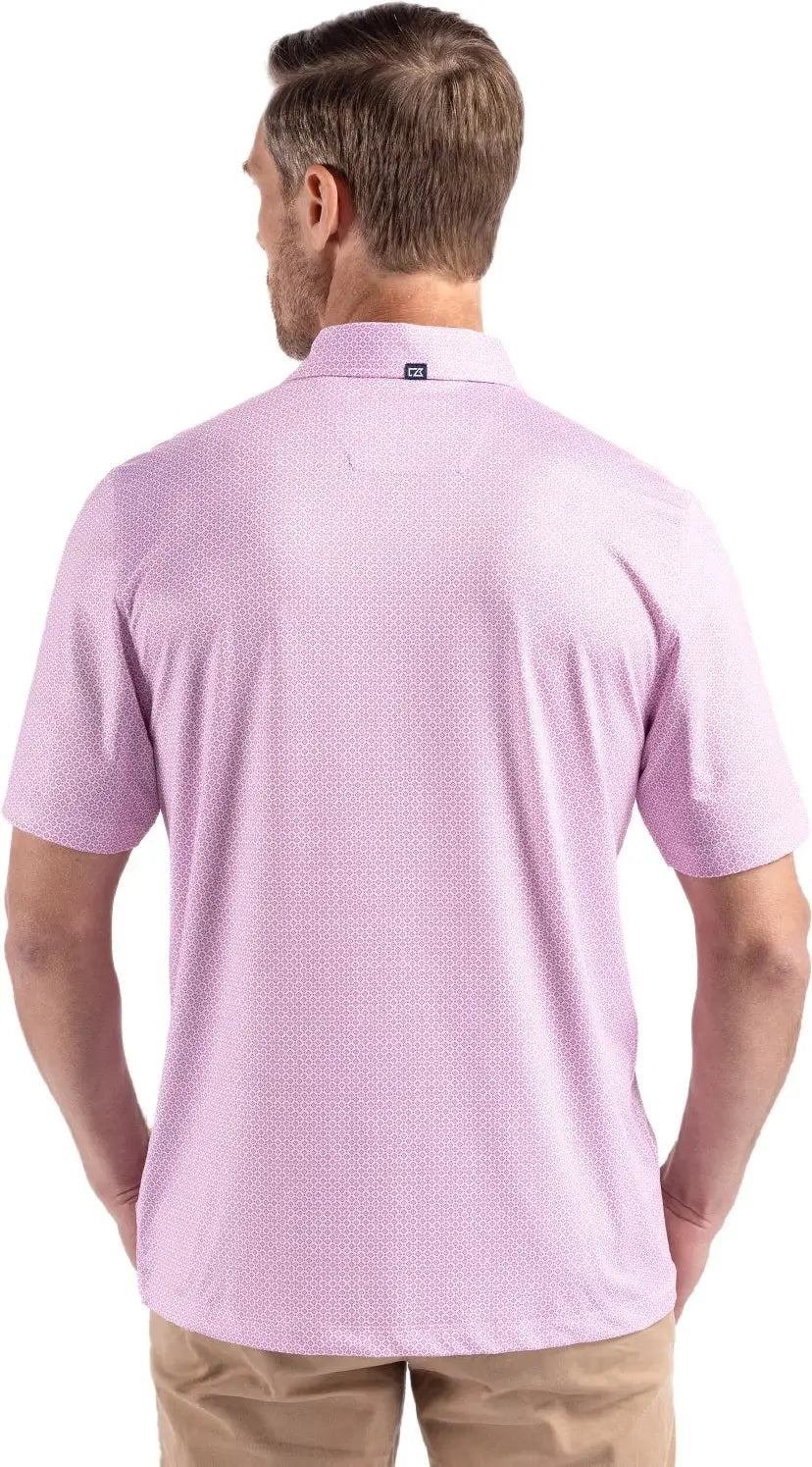 Cutter & Buck Mck01343 Pike Eco Diamond Dot Print Recycled Mens Polo - Gelato