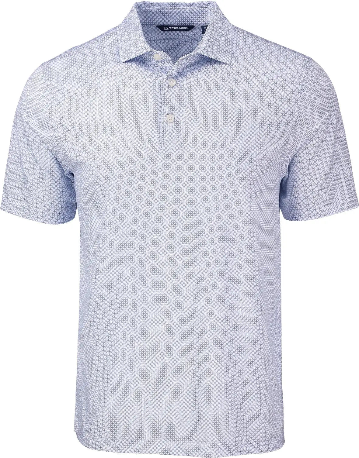 Cutter & Buck Mck01343 Pike Eco Diamond Dot Print Recycled Mens Polo - Hyacinth
