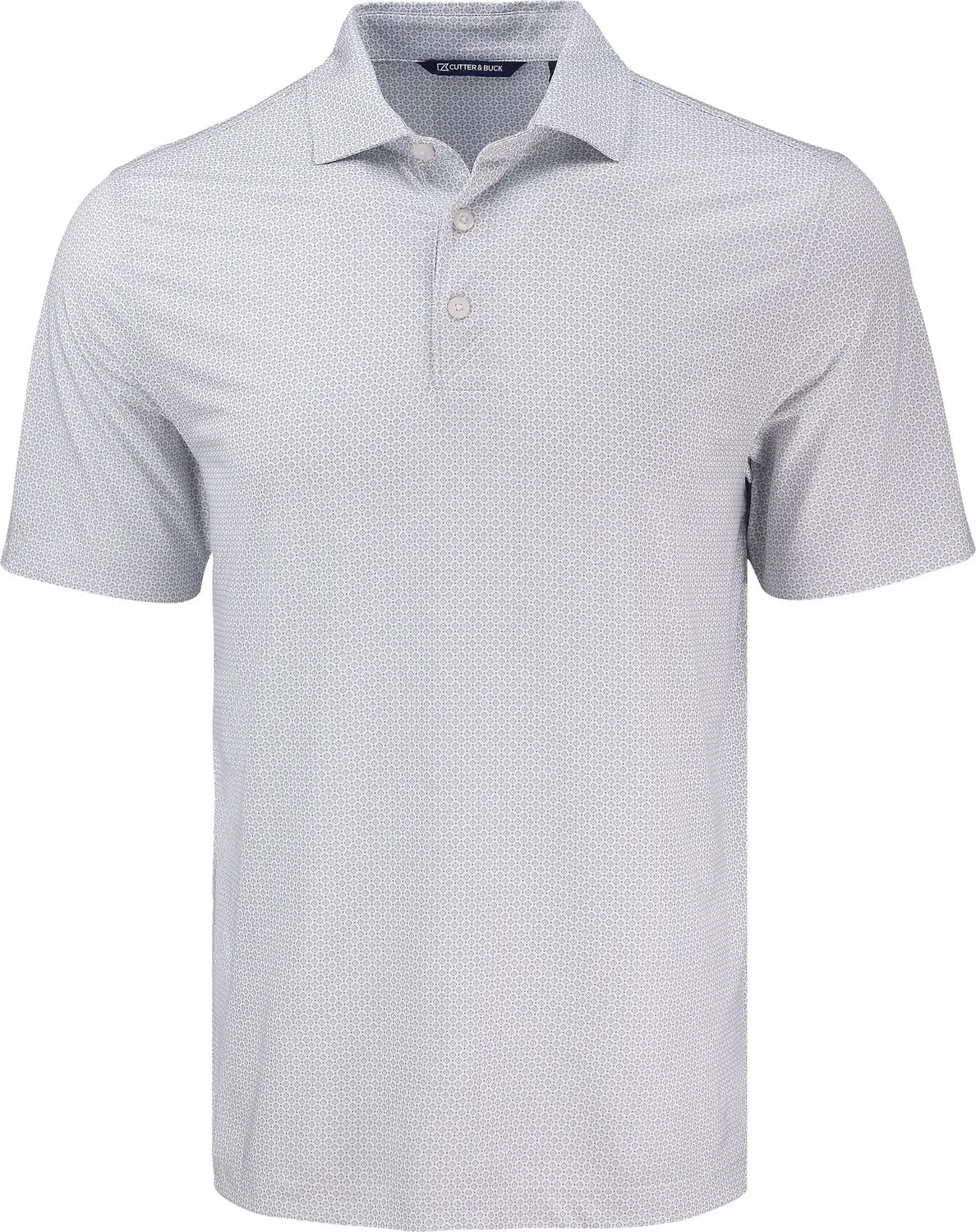 Cutter & Buck Mck01343 Pike Eco Diamond Dot Print Recycled Mens Polo - Polished