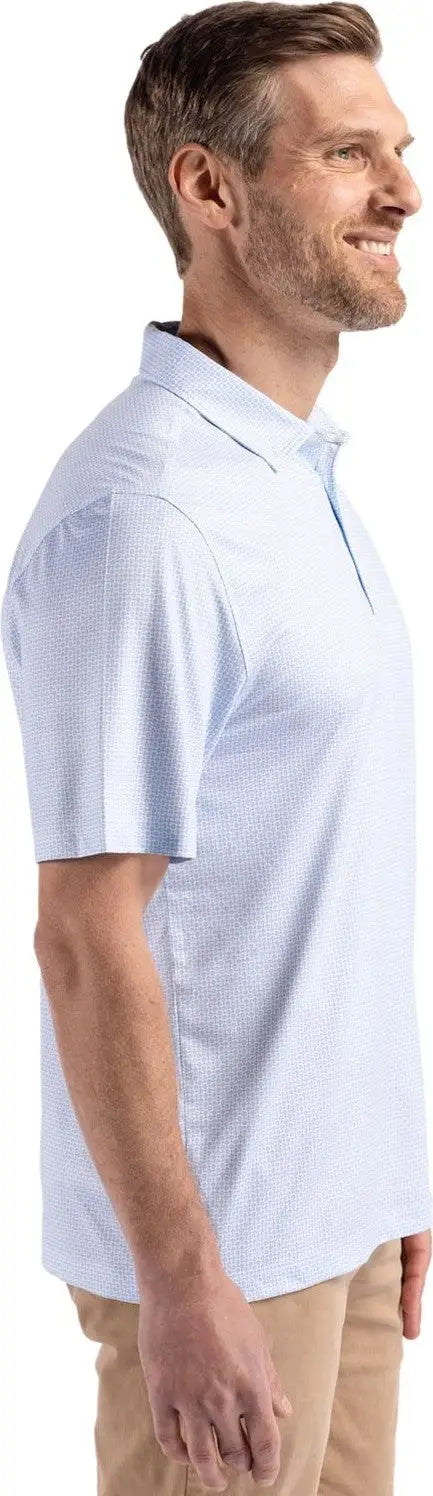 Cutter & Buck Mck01343 Pike Eco Diamond Dot Print Recycled Mens Polo - Atlas