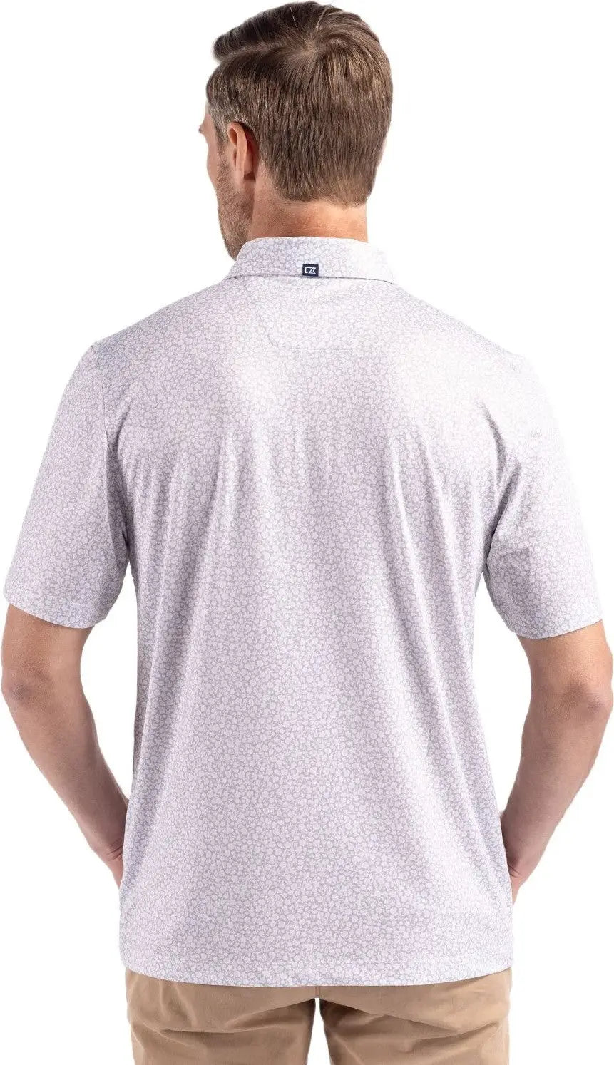 Cutter & Buck Mck01344 Pike Eco Flora Print Recycled Mens Polo - Polished
