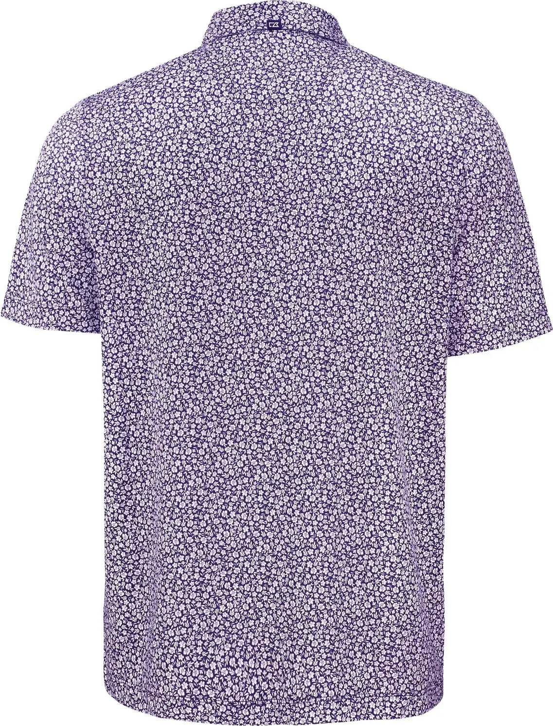 Cutter & Buck Mck01344 Pike Eco Flora Print Recycled Mens Polo - College Purple