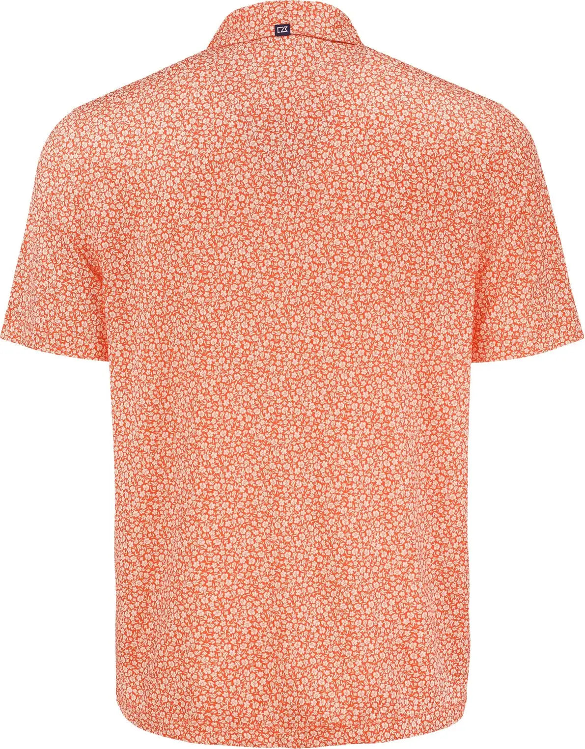 Cutter & Buck Mck01344 Pike Eco Flora Print Recycled Mens Polo - College Orange