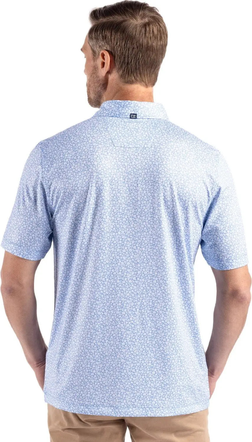 Cutter & Buck Mck01344 Pike Eco Flora Print Recycled Mens Polo - Atlas - Adult s