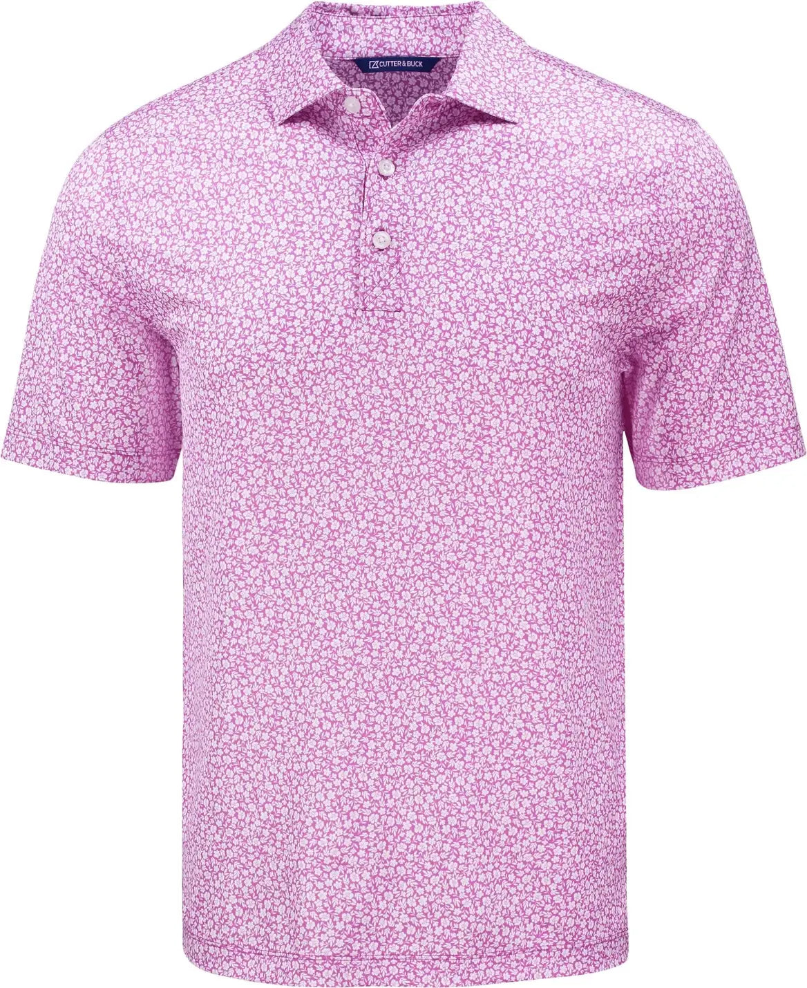 Cutter & Buck Mck01344 Pike Eco Flora Print Recycled Mens Polo - Gelato