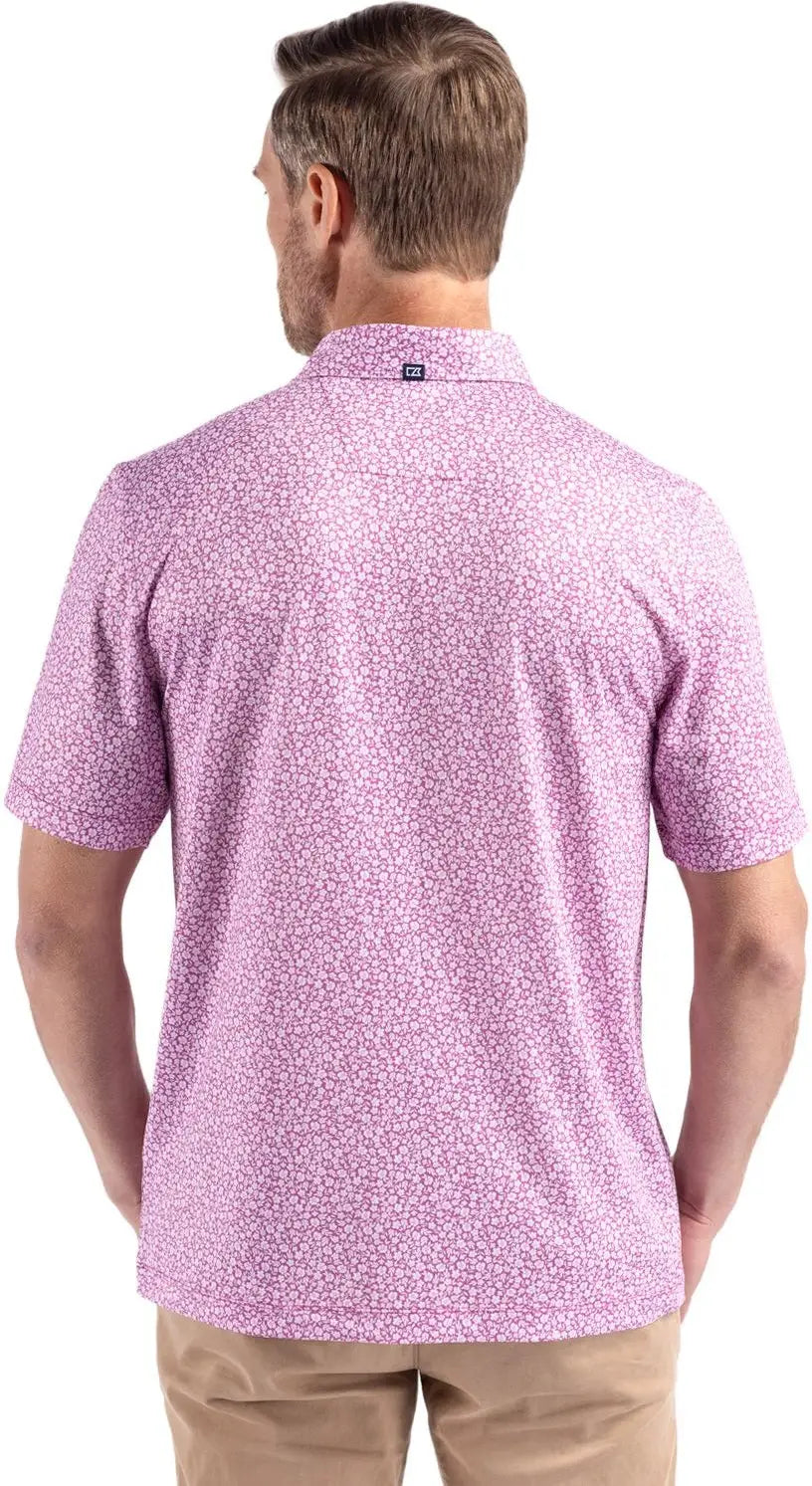 Cutter & Buck Mck01344 Pike Eco Flora Print Recycled Mens Polo - Gelato - Adult s