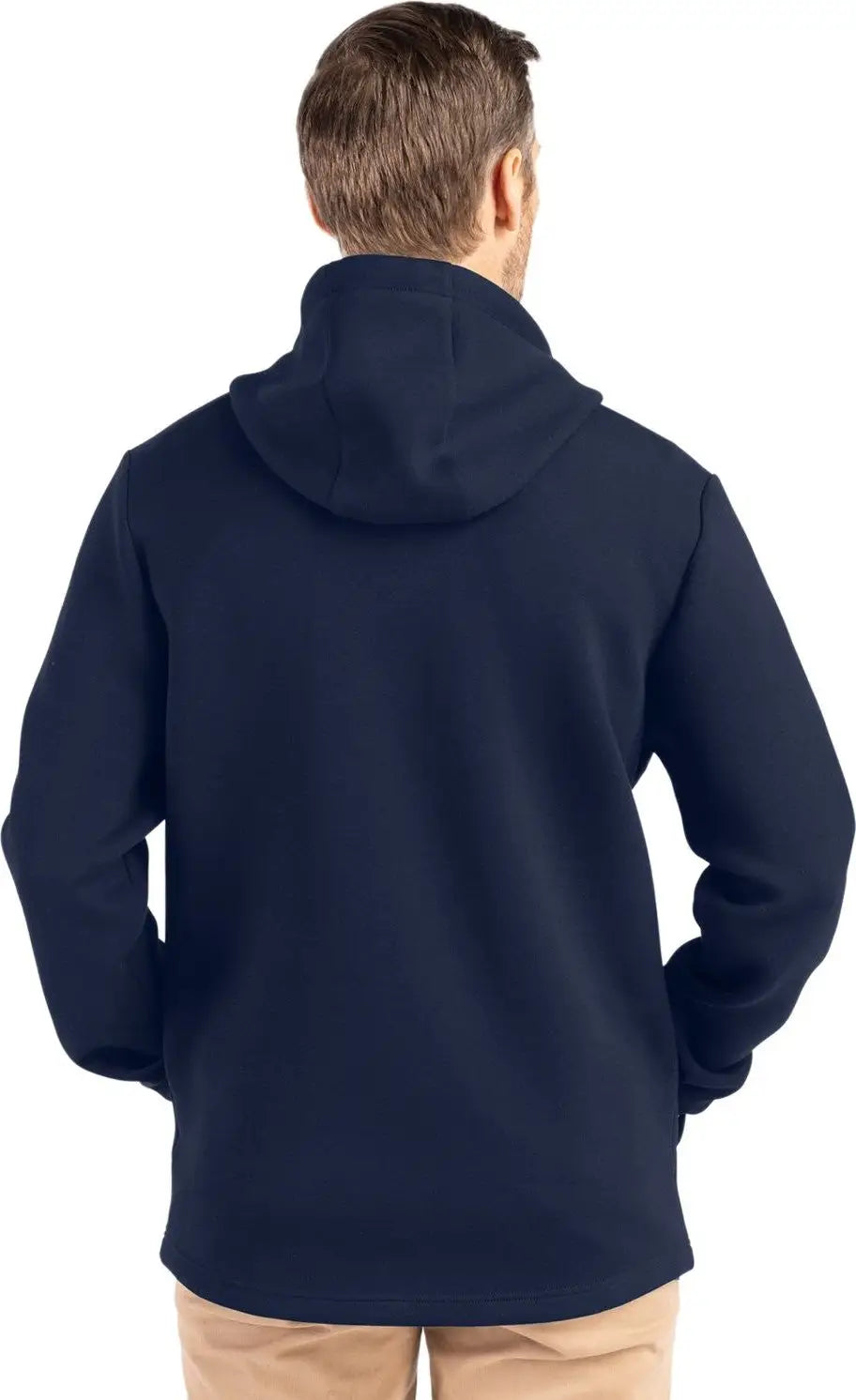Cutter & Buck Mck01345 Roam Epic Versatility Recycled Mens Full Zip Hooded Jacket - Navy Blue