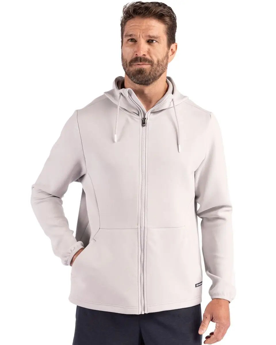 Cutter & Buck Mck01345 Roam Epic Versatility Recycled Mens Full Zip Hooded Jacket - Solitare