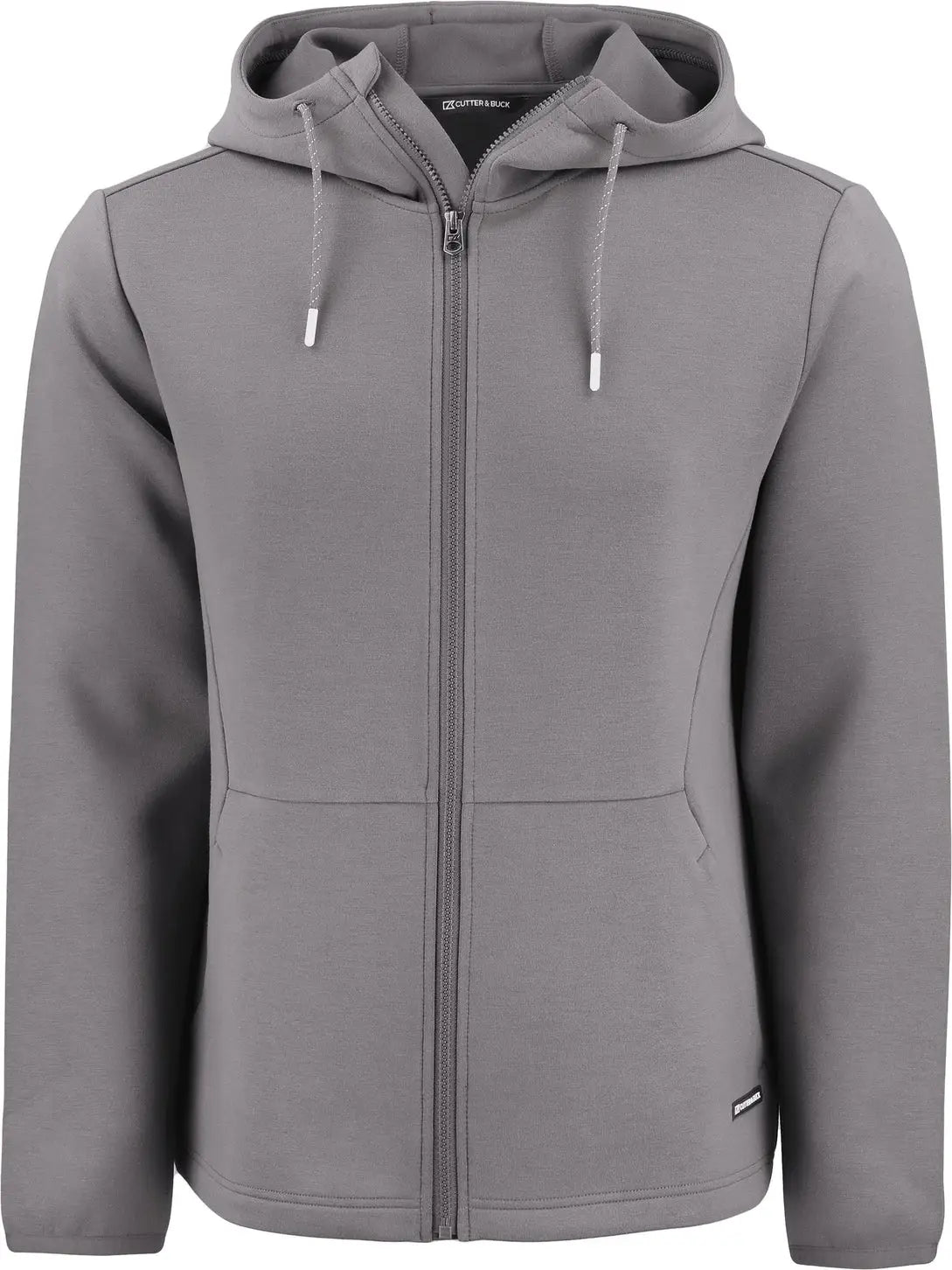 Cutter & Buck Mck01345 Roam Epic Versatility Recycled Mens Full Zip Hooded Jacket - Elemental Gray