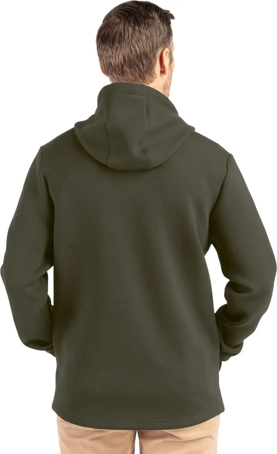 Cutter & Buck Mck01345 Roam Epic Versatility Recycled Mens Full Zip Hooded Jacket - Poplar