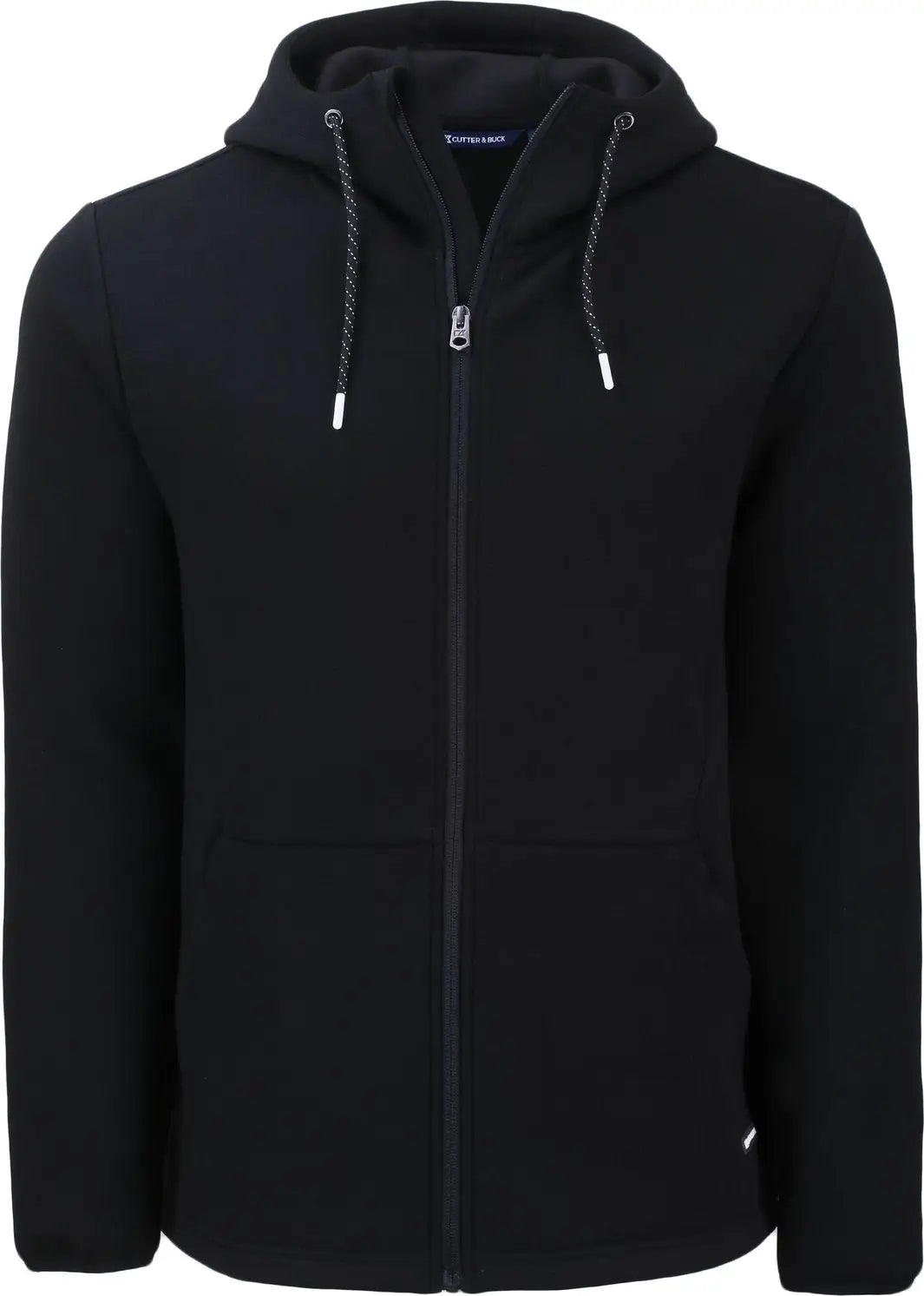 Cutter & Buck Mck01345 Roam Epic Versatility Recycled Mens Full Zip Hooded Jacket - Black