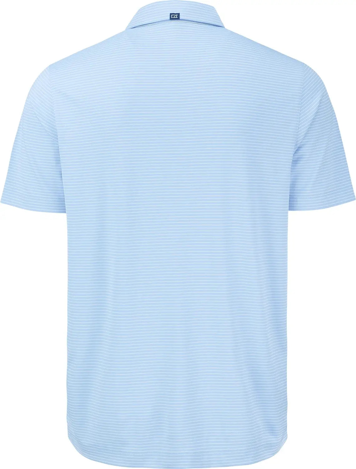 Cutter & Buck Mck01346 Forge Epic Confidence Fine Line Stripe Stretch Recycled Mens Polo - Atlas White