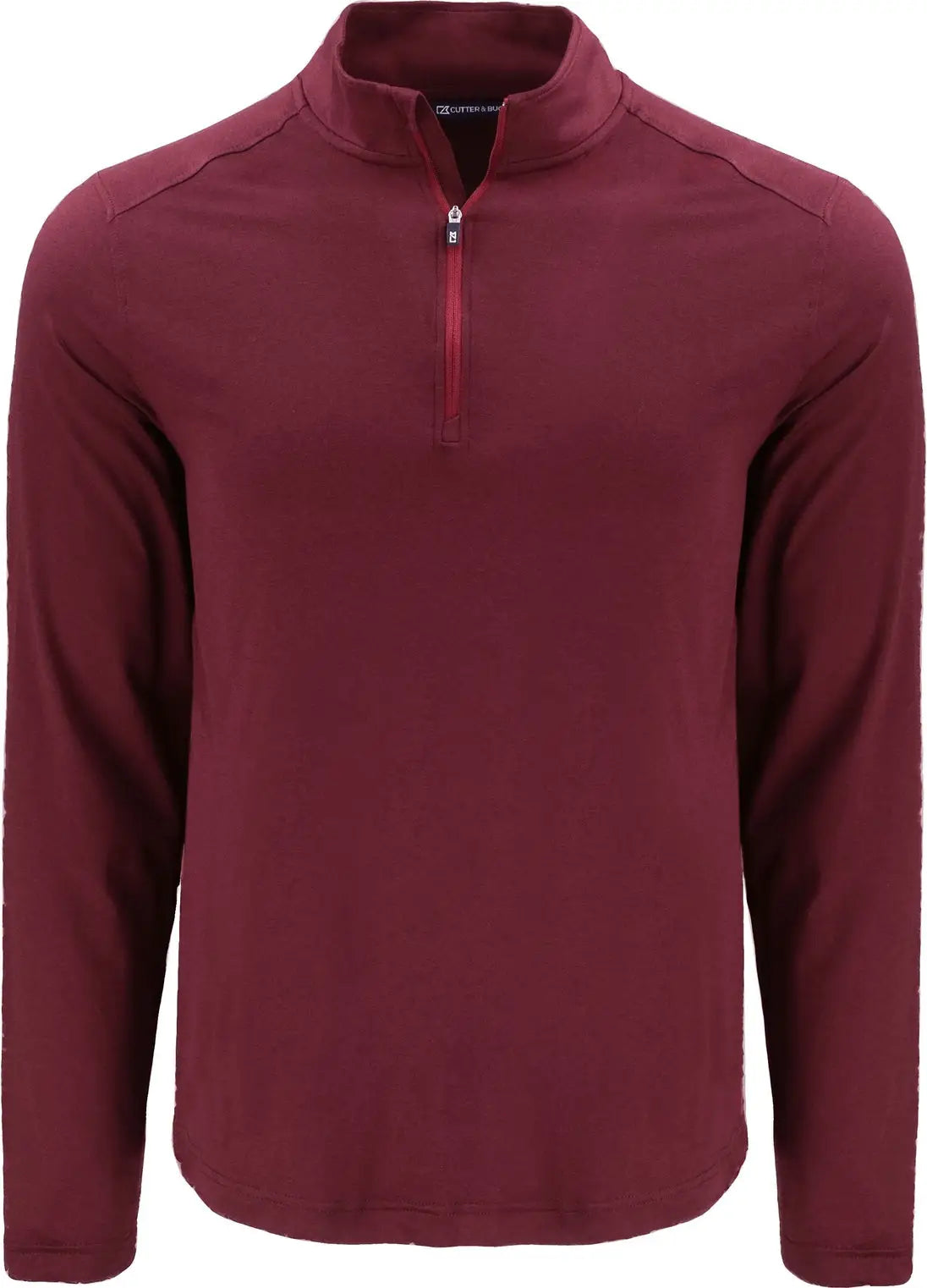 Cutter & Buck Mck01347 Coastline Epic Comfort Recycled Mens Quarter Zip - Bordeaux