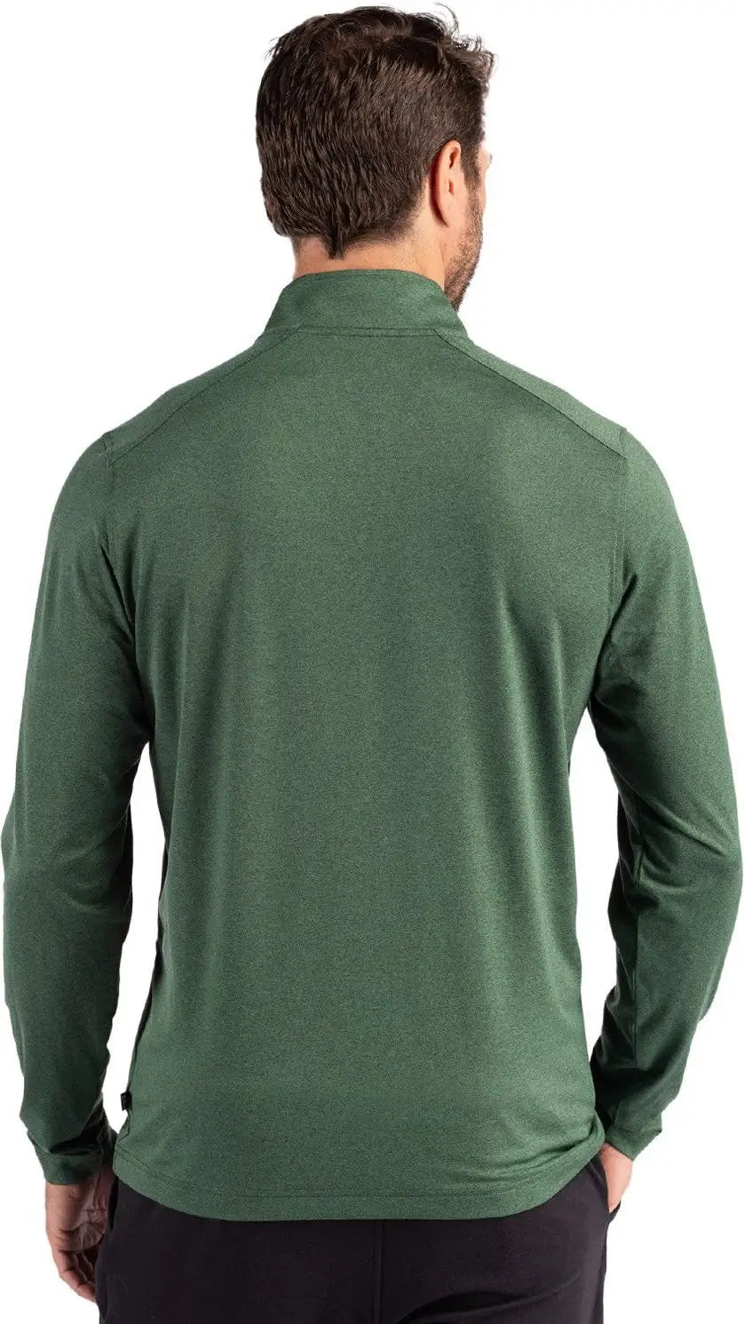 Cutter & Buck Mck01347 Coastline Epic Comfort Recycled Mens Quarter Zip - Hunter
