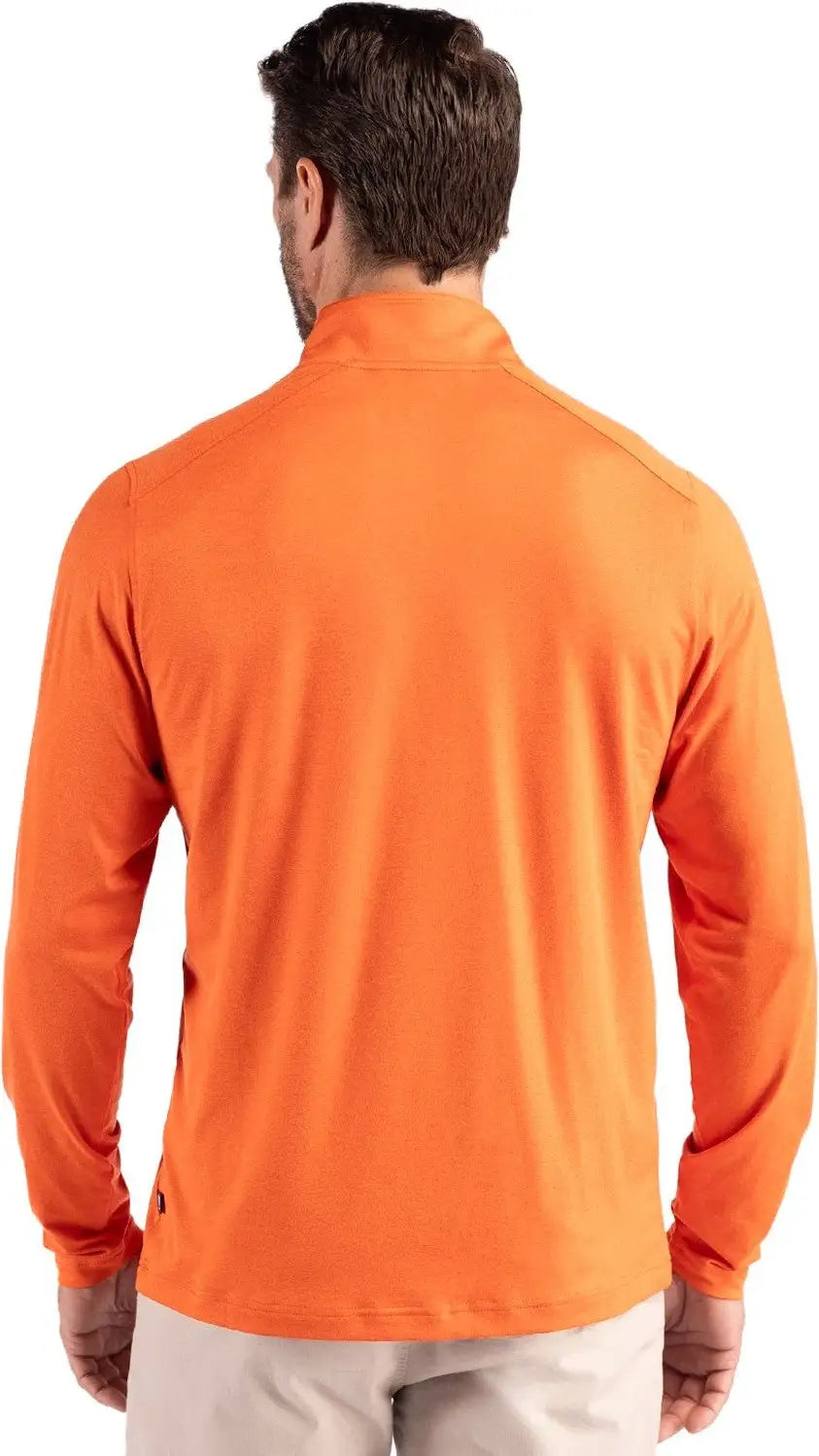 Cutter & Buck Mck01347 Coastline Epic Comfort Recycled Mens Quarter Zip - College Orange