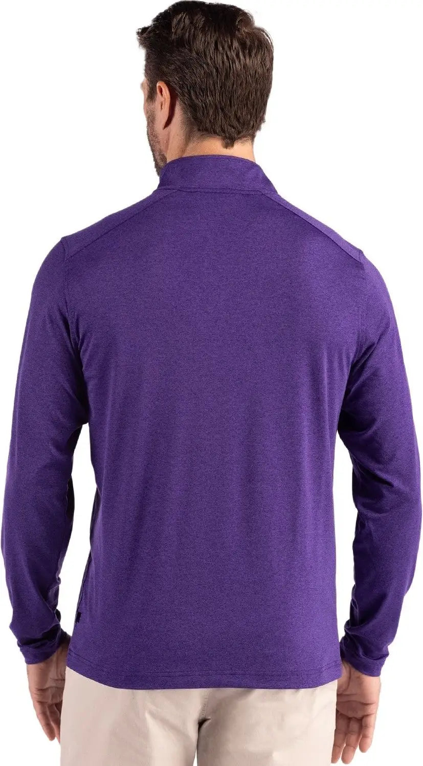 Cutter & Buck Mck01347 Coastline Epic Comfort Recycled Mens Quarter Zip - College Purple
