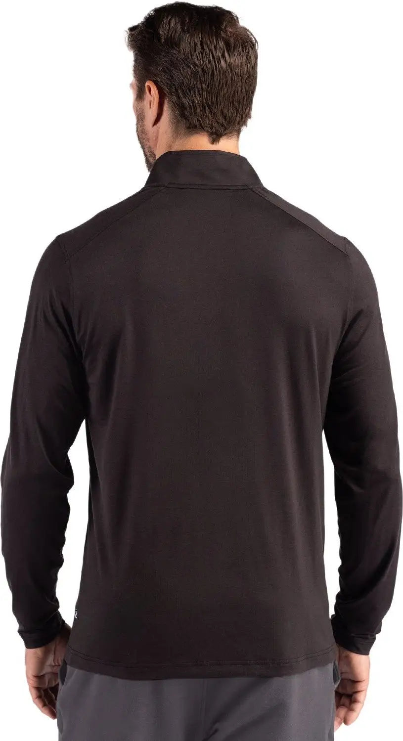 Cutter & Buck Mck01347 Coastline Epic Comfort Recycled Mens Quarter Zip - Black