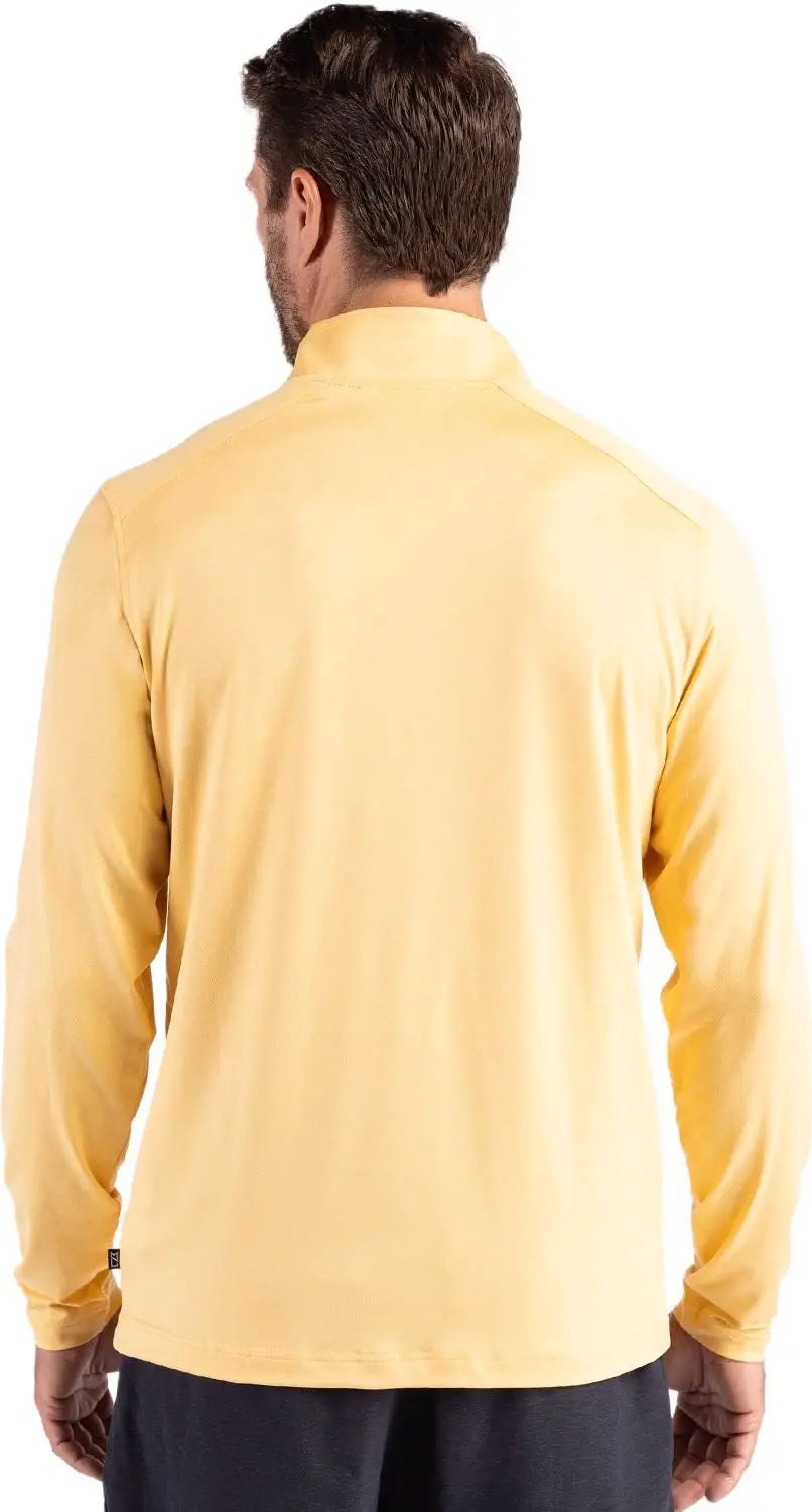 Cutter & Buck Mck01347 Coastline Epic Comfort Recycled Mens Quarter Zip - Desert