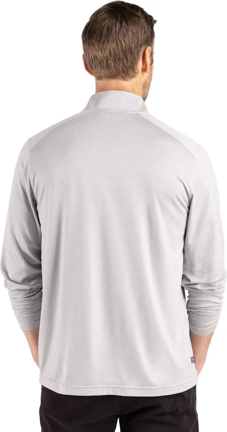 Cutter & Buck Mck01347 Coastline Epic Comfort Recycled Mens Quarter Zip - Concrete