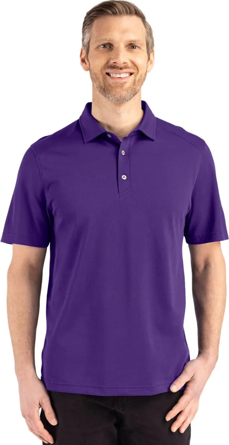 Cutter & Buck Mck01358 Advantage Refresh Epic Confidence Recycled Mens Tri-blend Pique Polo - College Purple - Adult s