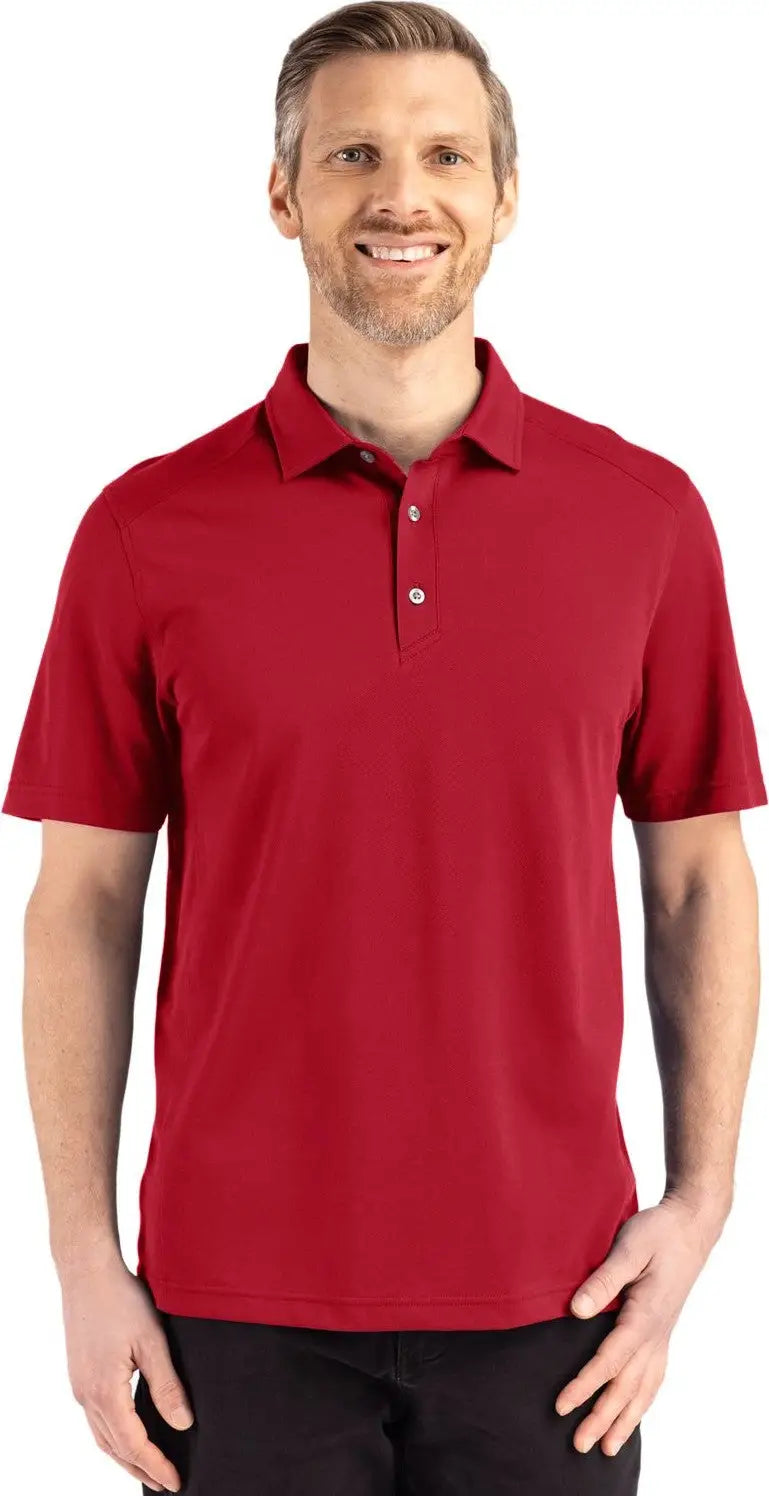 Cutter & Buck Mck01358 Advantage Refresh Epic Confidence Recycled Mens Tri-blend Pique Polo - Cardinal Red - Adult s
