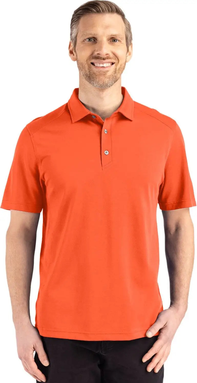 Cutter & Buck Mck01358 Advantage Refresh Epic Confidence Recycled Mens Tri-blend Pique Polo - College Orange - Adult s