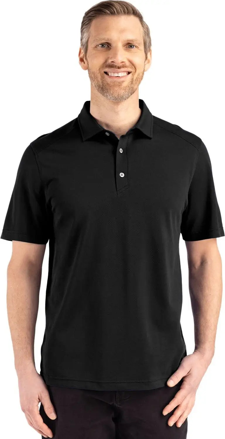 Cutter & Buck Mck01358 Advantage Refresh Epic Confidence Recycled Mens Tri-blend Pique Polo - Black - Adult s