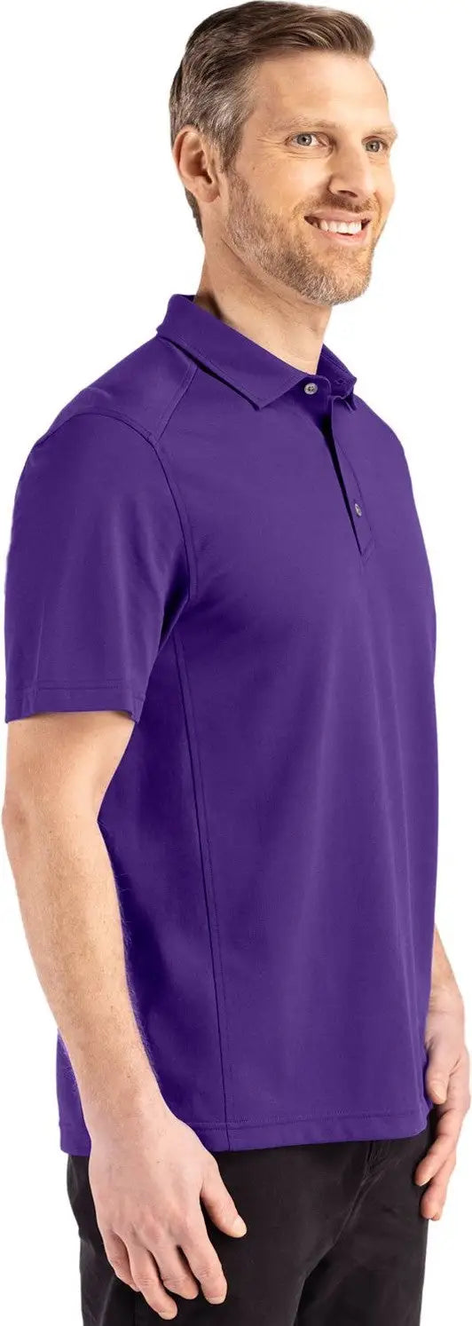 Cutter & Buck Mck01358 Advantage Refresh Epic Confidence Recycled Mens Tri-blend Pique Polo - College Purple