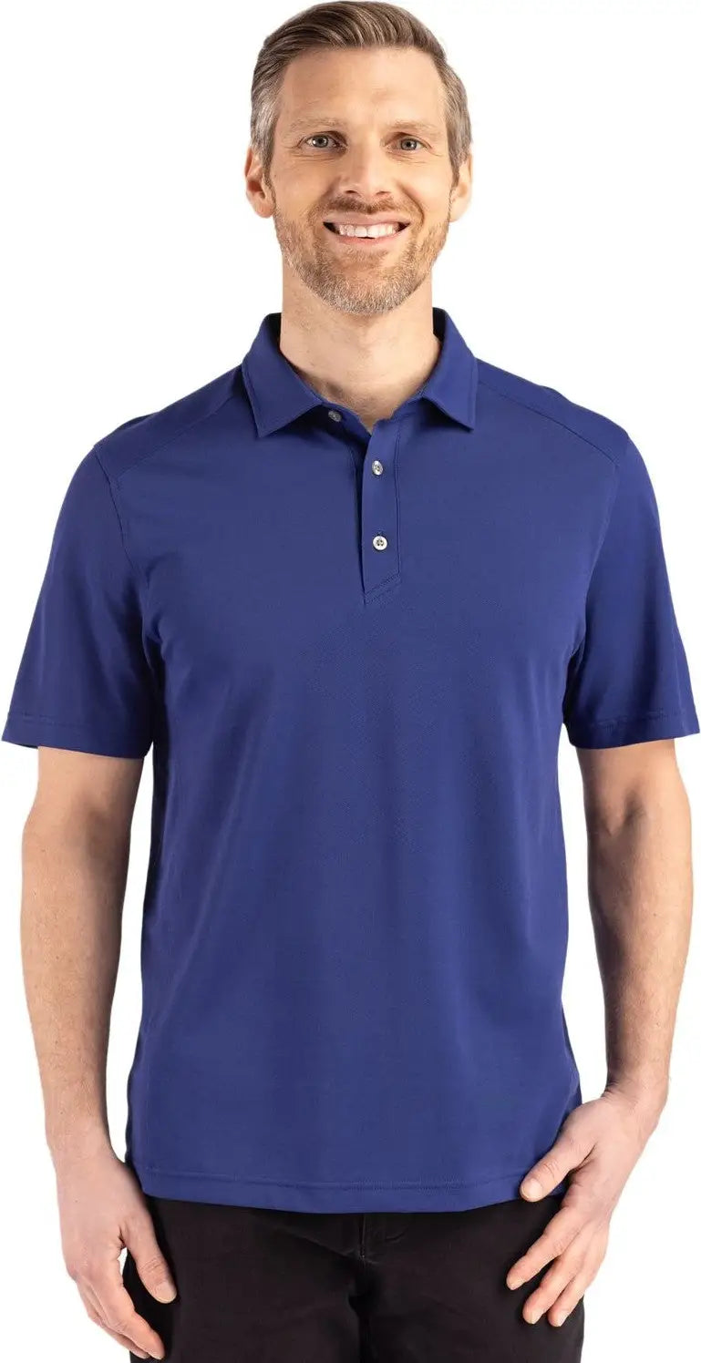 Cutter & Buck Mck01358 Advantage Refresh Epic Confidence Recycled Mens Tri-blend Pique Polo - Tour Blue - Adult s