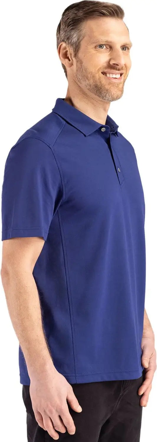 Cutter & Buck Mck01358 Advantage Refresh Epic Confidence Recycled Mens Tri-blend Pique Polo - Tour Blue