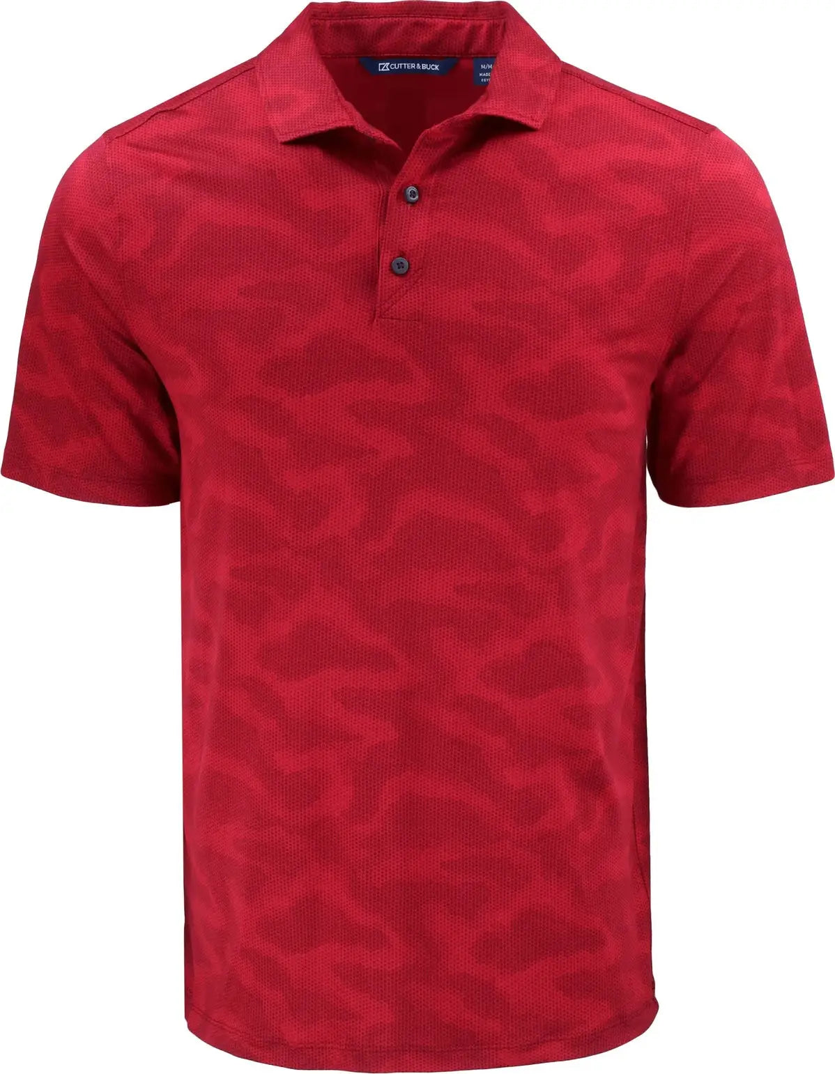 Cutter & Buck Mck01359 Coastline Epic Comfort Recycled Mens Camo Print Polo - Cardinal Red