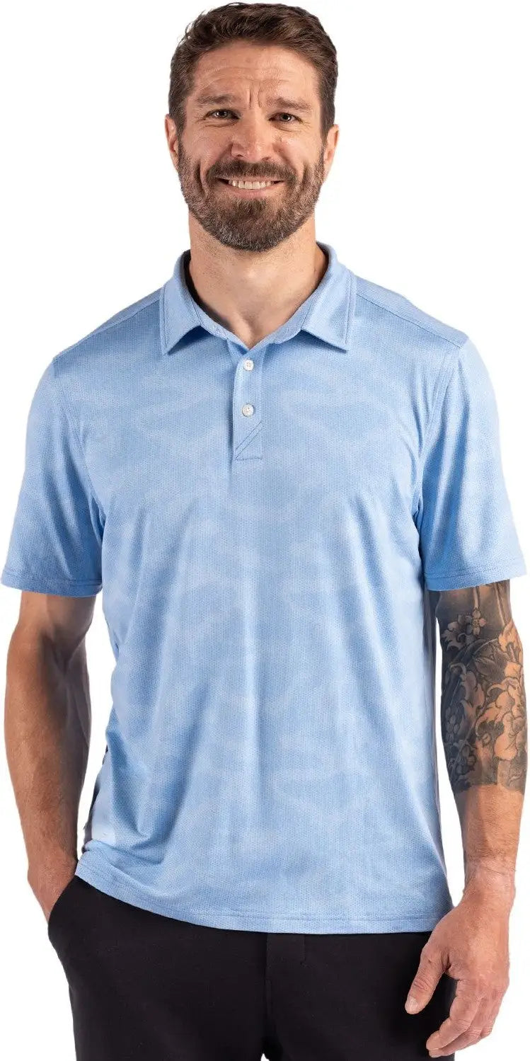 Cutter & Buck Mck01359 Coastline Epic Comfort Recycled Mens Camo Print Polo - Atlas - Adult s
